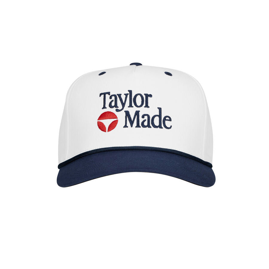 TaylorMade A-Frame Stock Rope Snapback Golf Cap - White