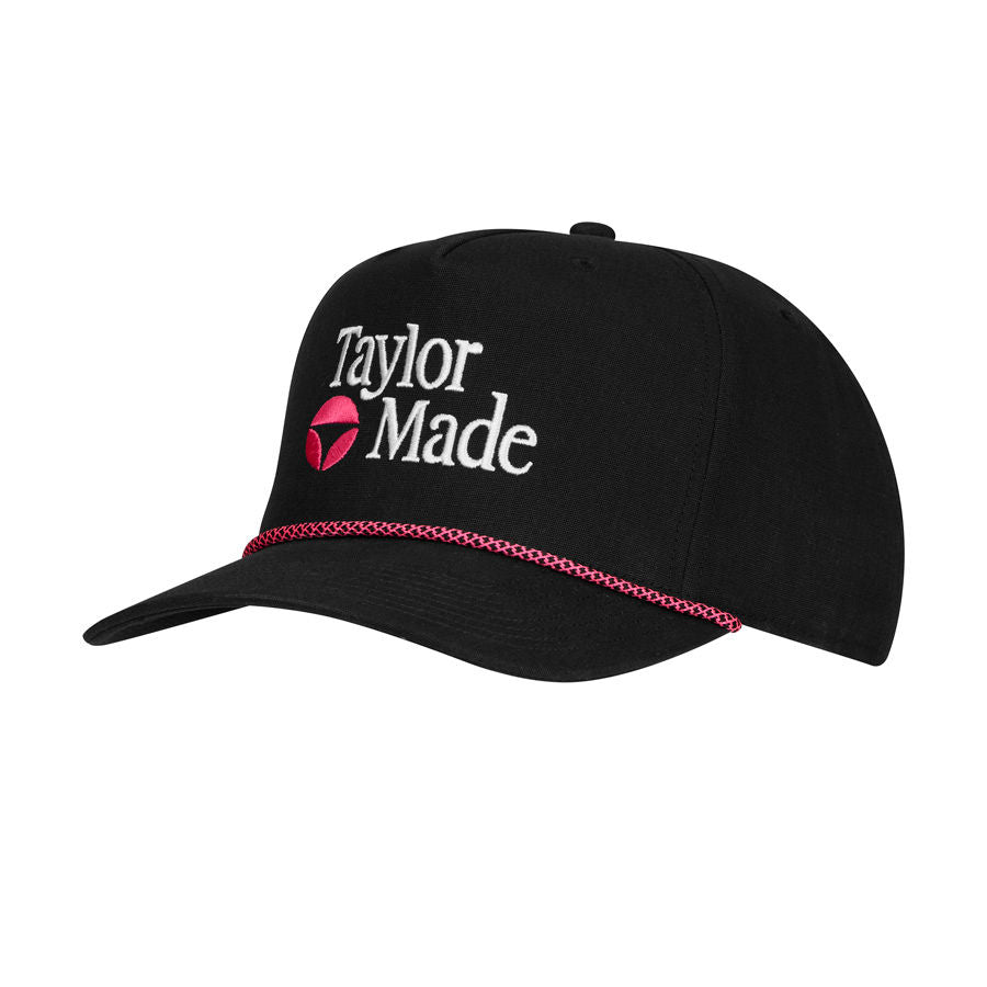 TaylorMade A-Frame Stock Rope Snapback Golf Cap - Black