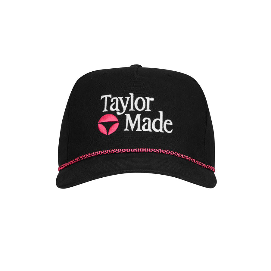 TaylorMade A-Frame Stock Rope Snapback Golf Cap - Black