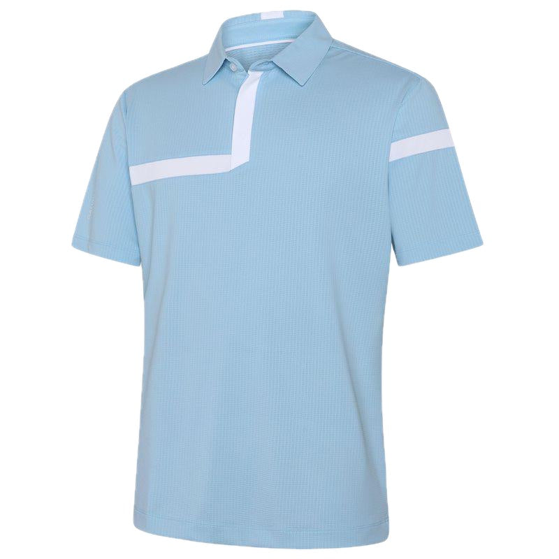 Galvin Green Morley Golf Polo Shirt - Crystal Blue & White