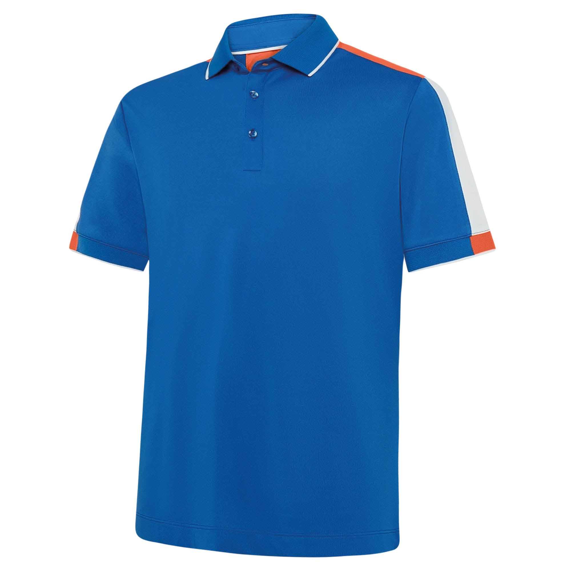 Galvin Green Mulligan Golf Polo Shirt - Royal Blue/White/Orange