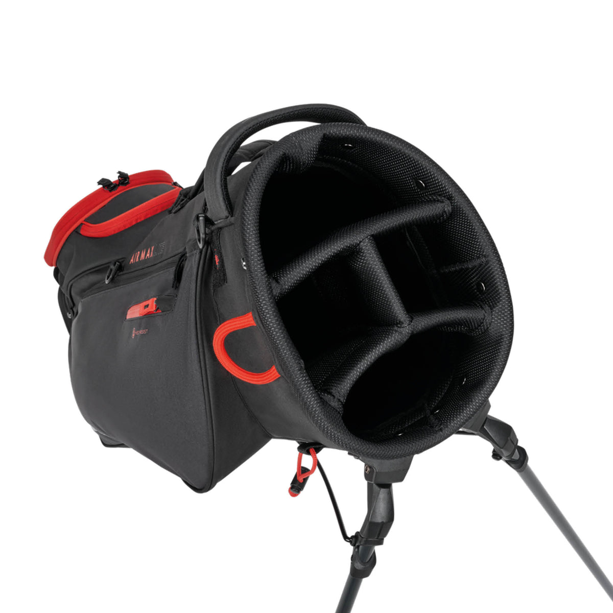 Nike Air Max Lite Golf Stand Bag - Black, Light Crimson & Metallic Silver