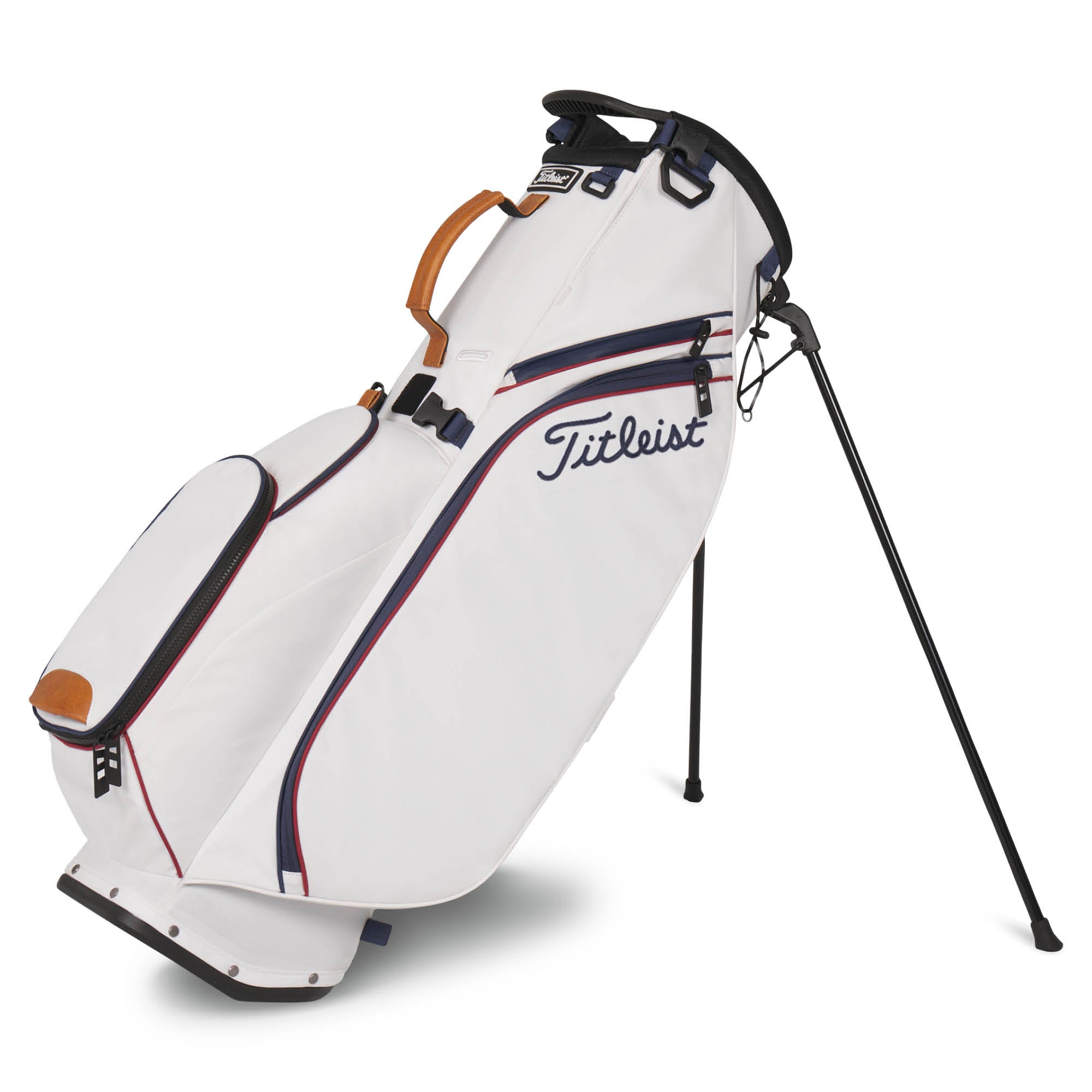 Titleist Players S4 Nautical Links Collection Golf Stand Bag - White, Burgundy & Navy
