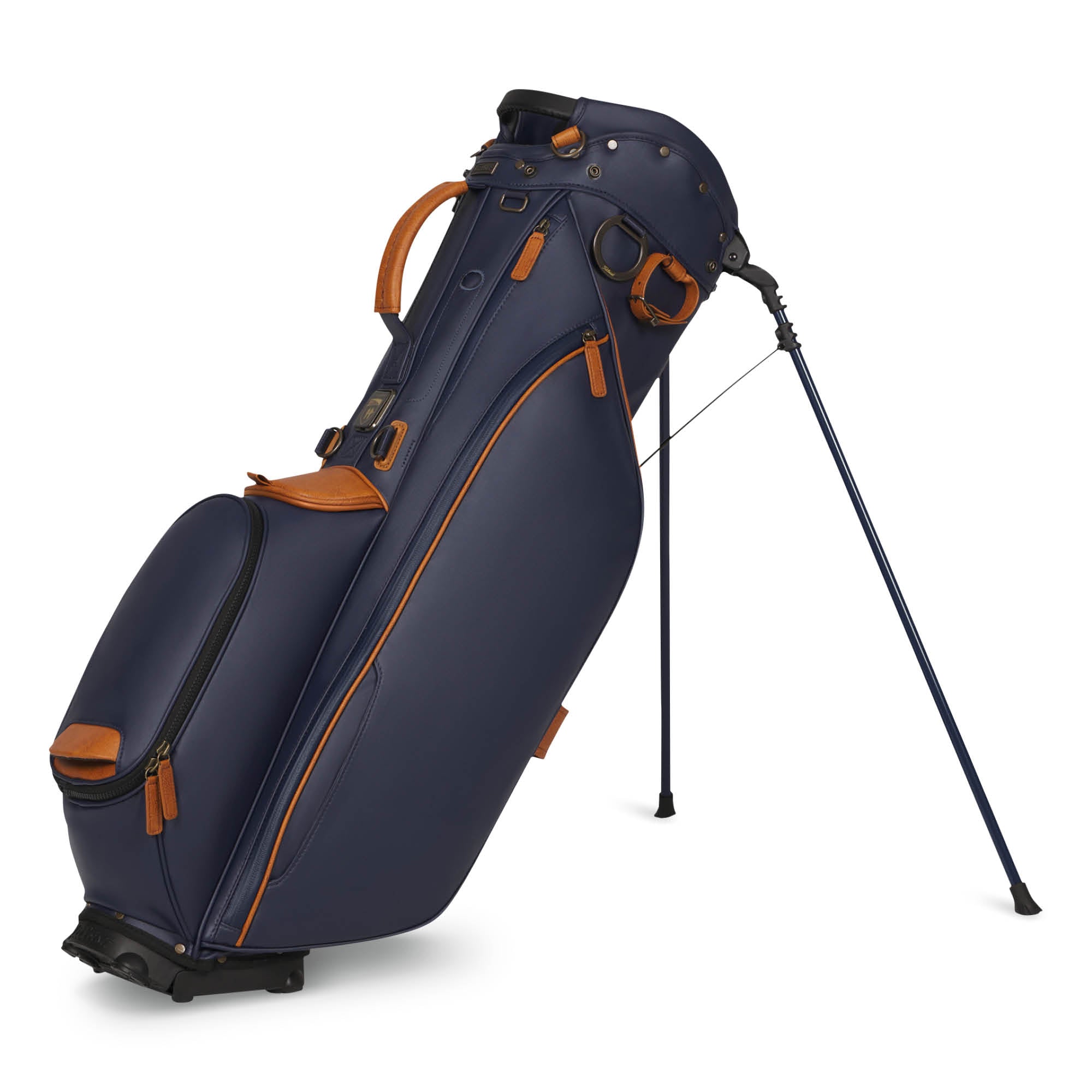 Titleist Links Legend Members Nautical Links Collection Golf Stand Bag - Navy, Palomino & Antique Brass