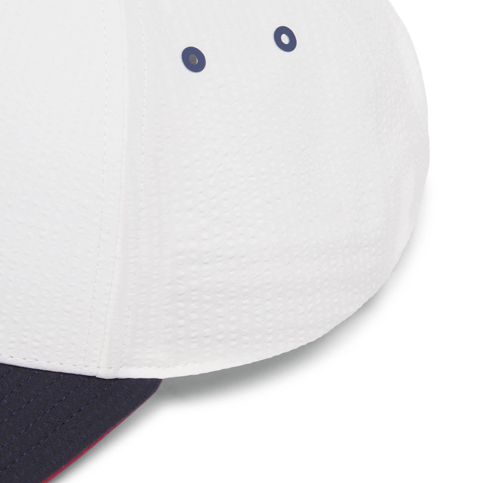Titleist Montauk Lightweight Seersucker Nautical Links Collection Golf Cap - Navy & White