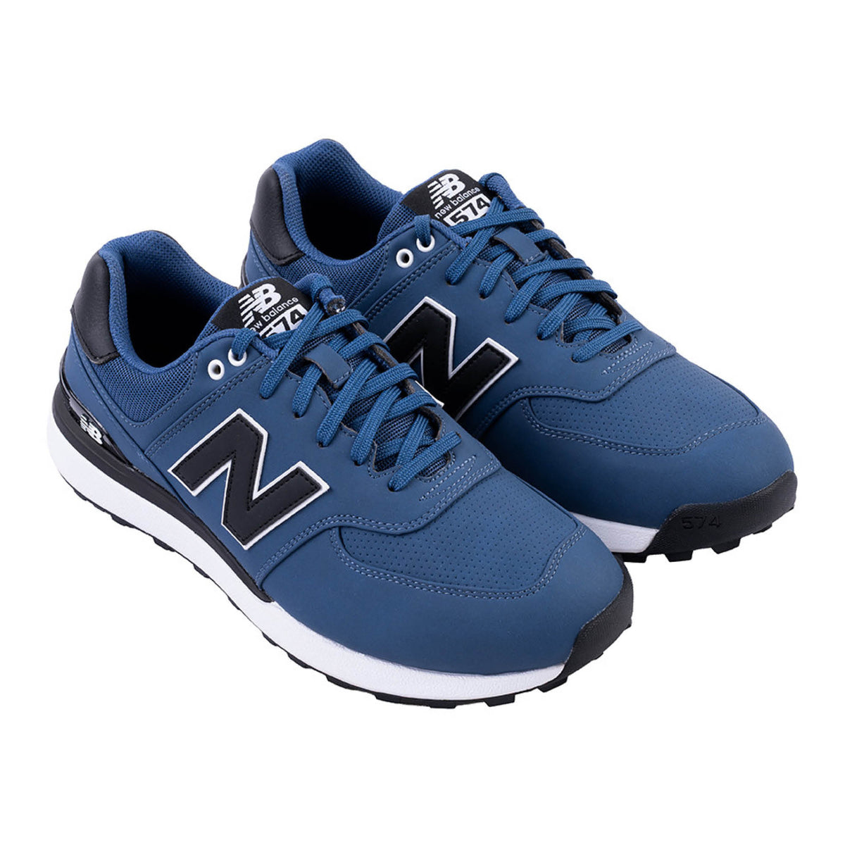 New Balance 574 Greens Spikeless Golf Shoes AW26 - Black & Blue