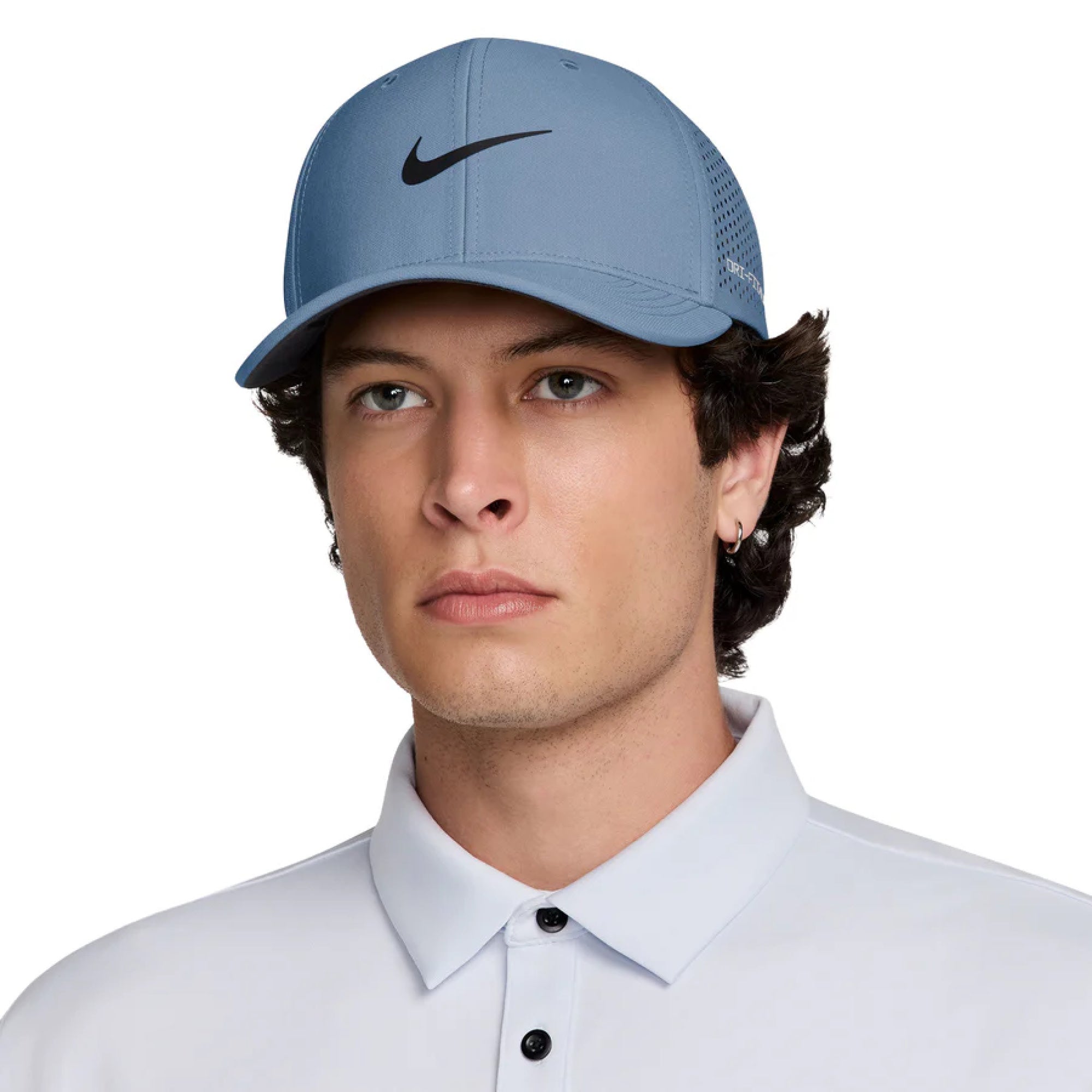 Nike Dri-FIT ADV SwooshFlex Golf Cap - Work Blue & Black