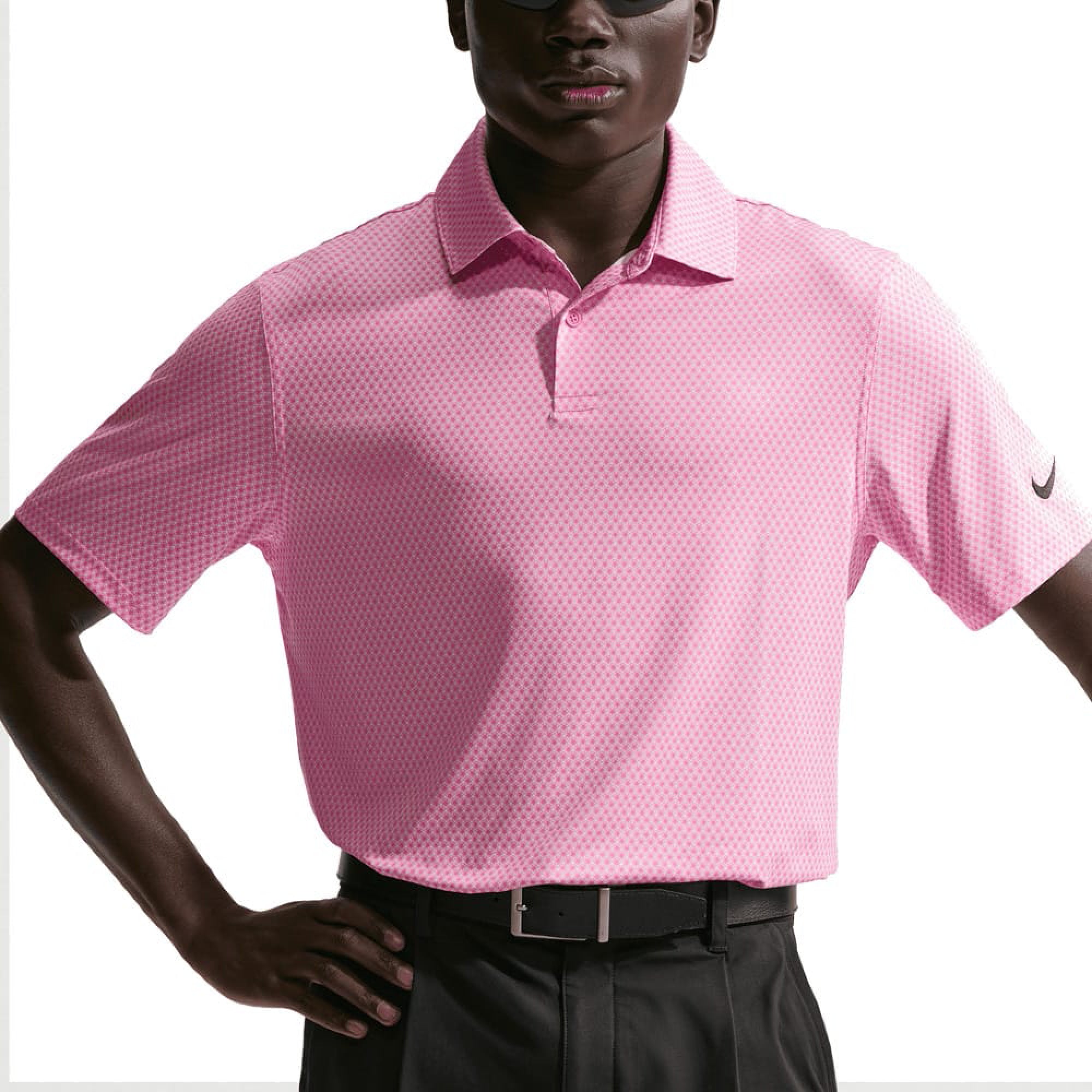 Nike Velocity Dri-FIT Floral Golf Polo Shirt - Pink Foam, Peony & Black