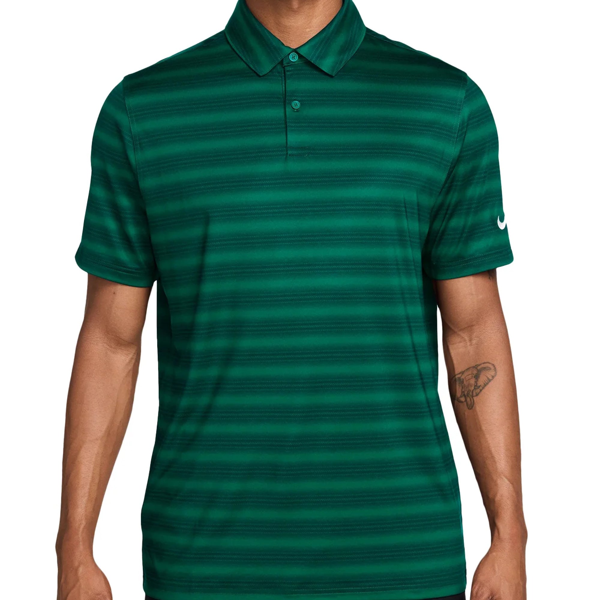 Nike Velocity Dri-FIT PAR5 Stripe Golf Polo Shirt - Malachite & White