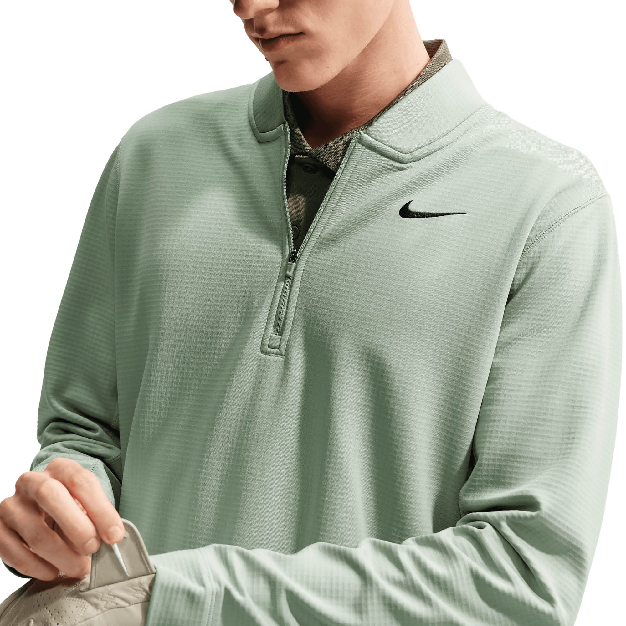 Nike Velocity Therma-Fit 1/2 Zip Golf Pullover - Jade Green