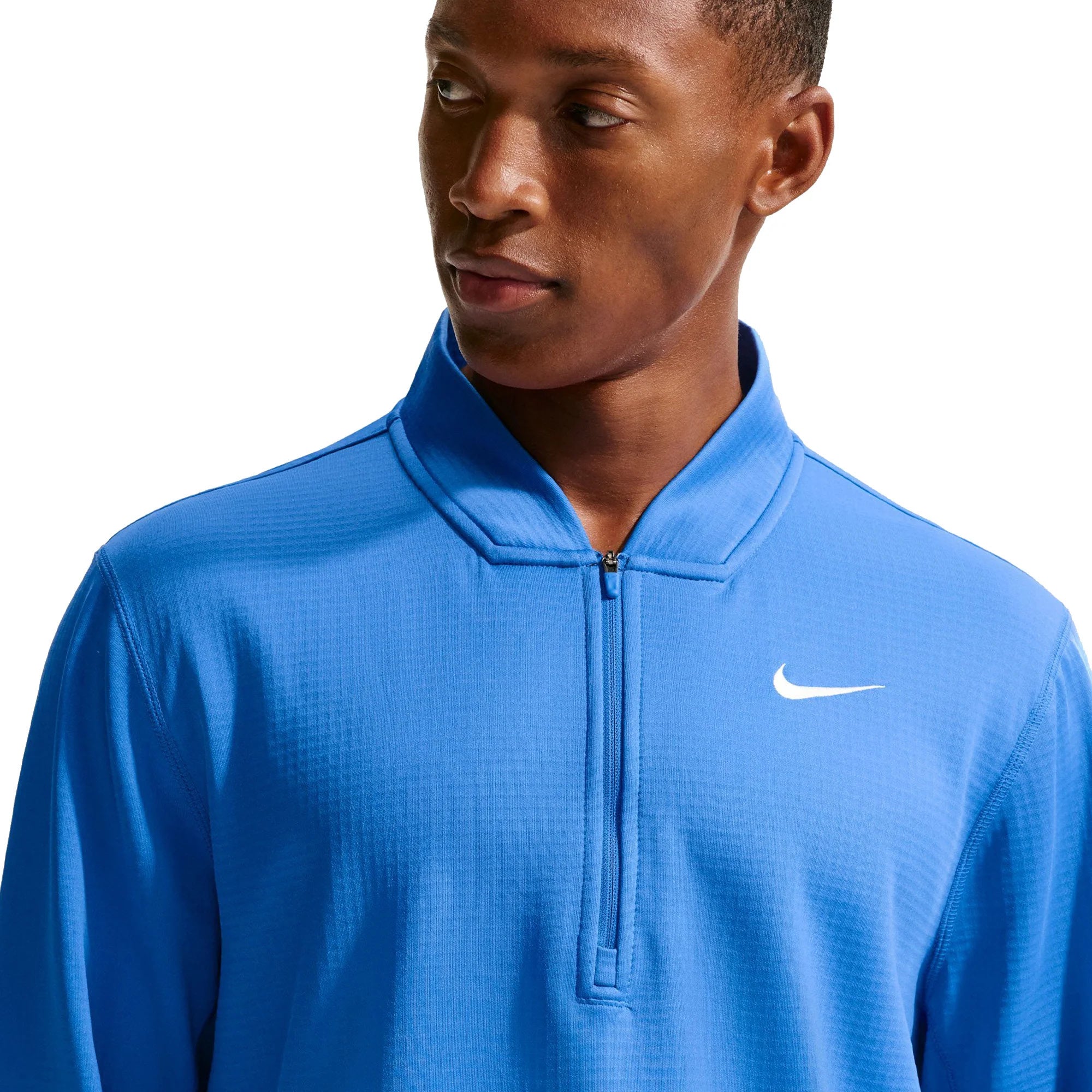 Nike Velocity Therma-Fit 1/2 Zip Golf Pullover - Pacific Blue & White