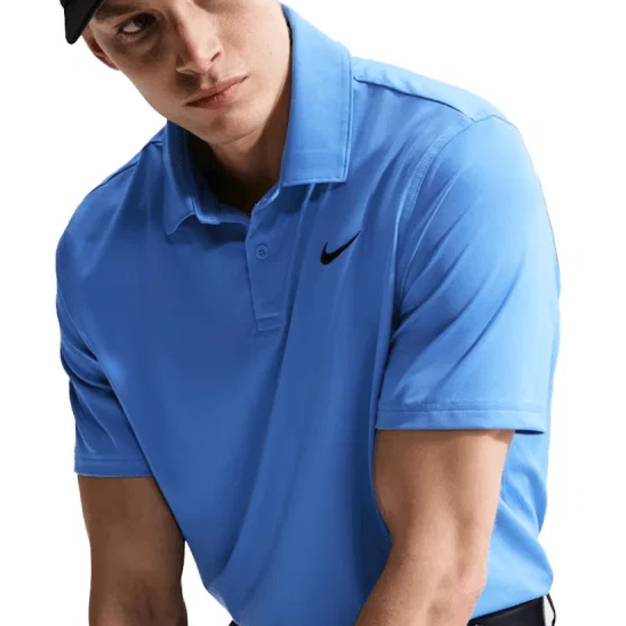 Nike Velocity Dri-FIT Golf Polo Shirt - Pacific Blue & Black