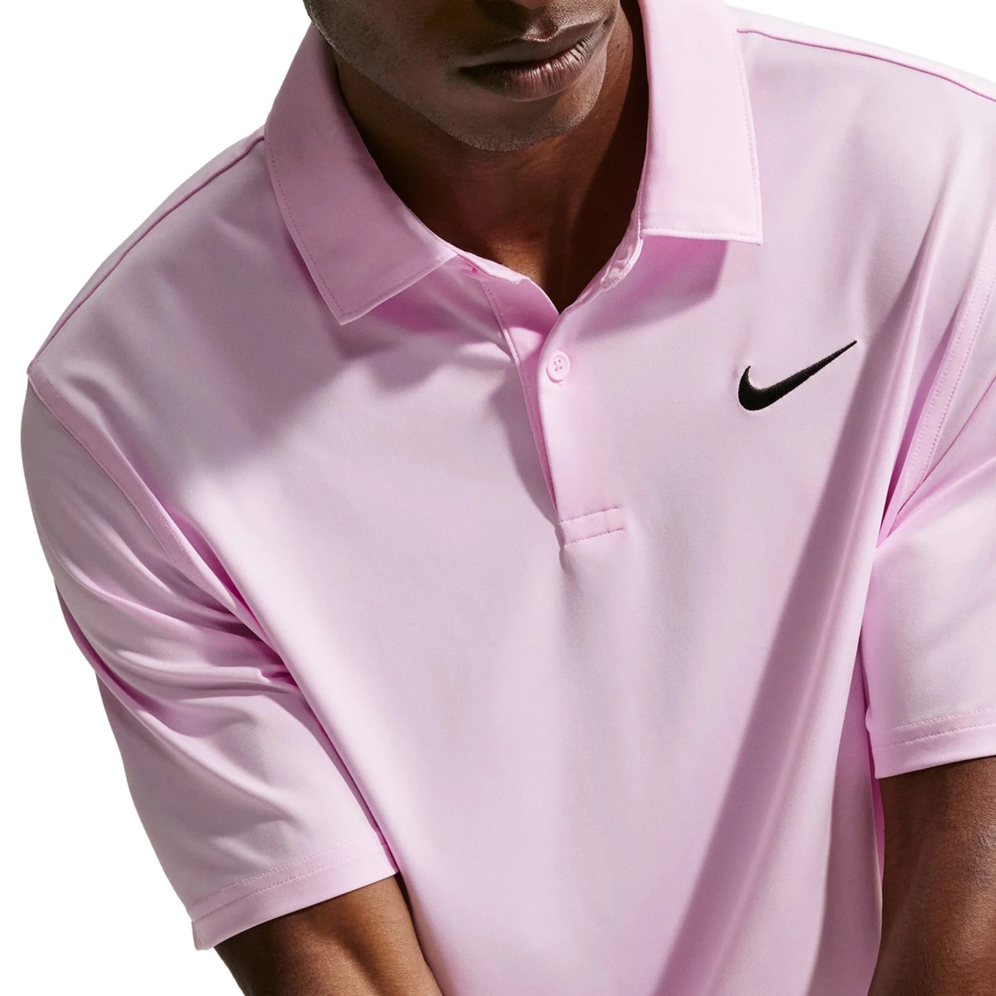 Nike Velocity Dri-FIT Golf Polo Shirt - Pink Foam & Black