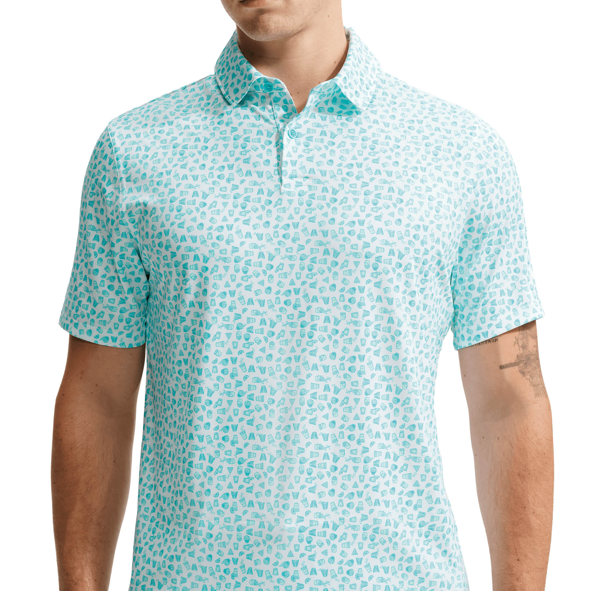 Nike Velocity Dri-FIT Micro-Print Golf Polo Shirt - Baltic Blue