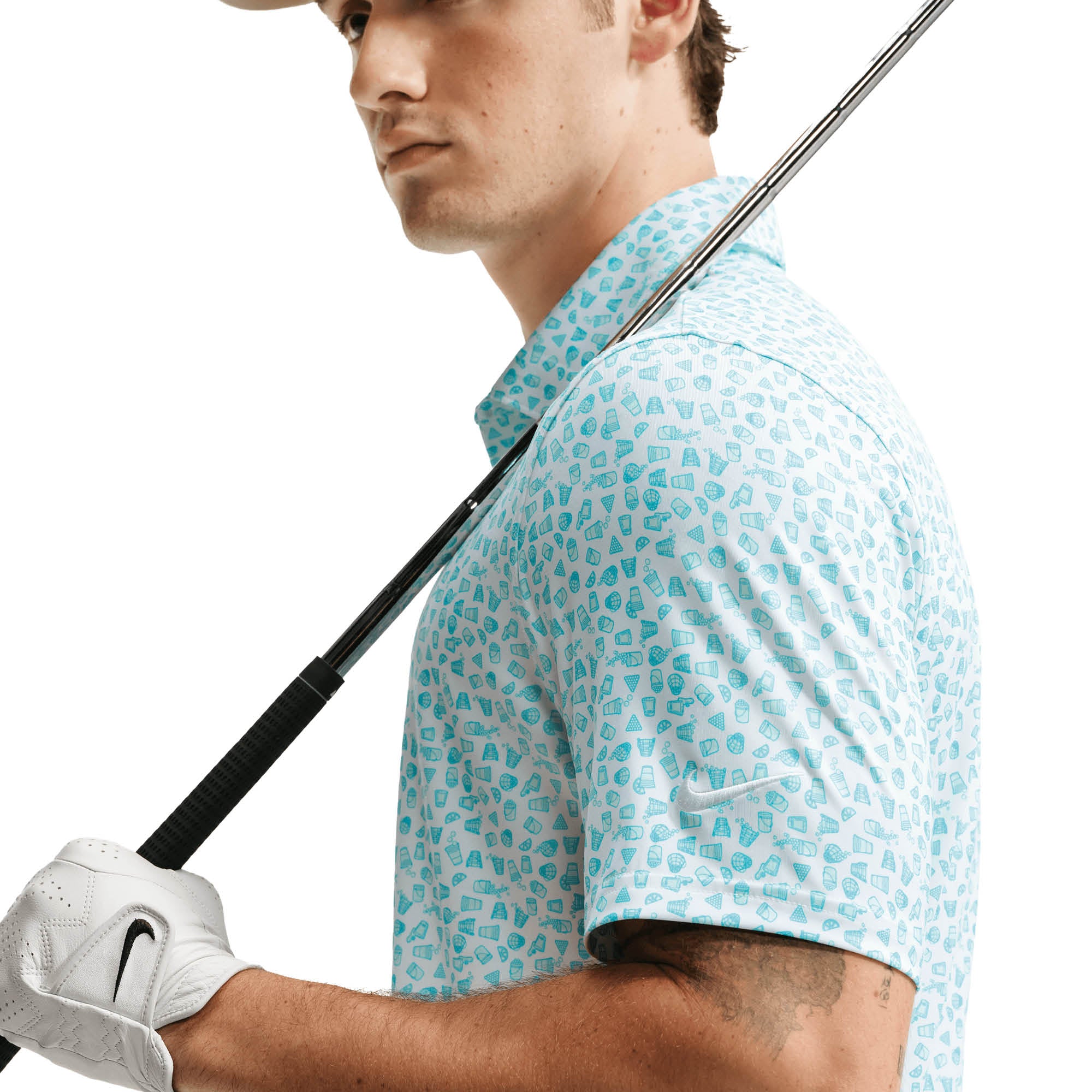 Nike Velocity Dri-FIT Micro-Print Golf Polo Shirt - Baltic Blue