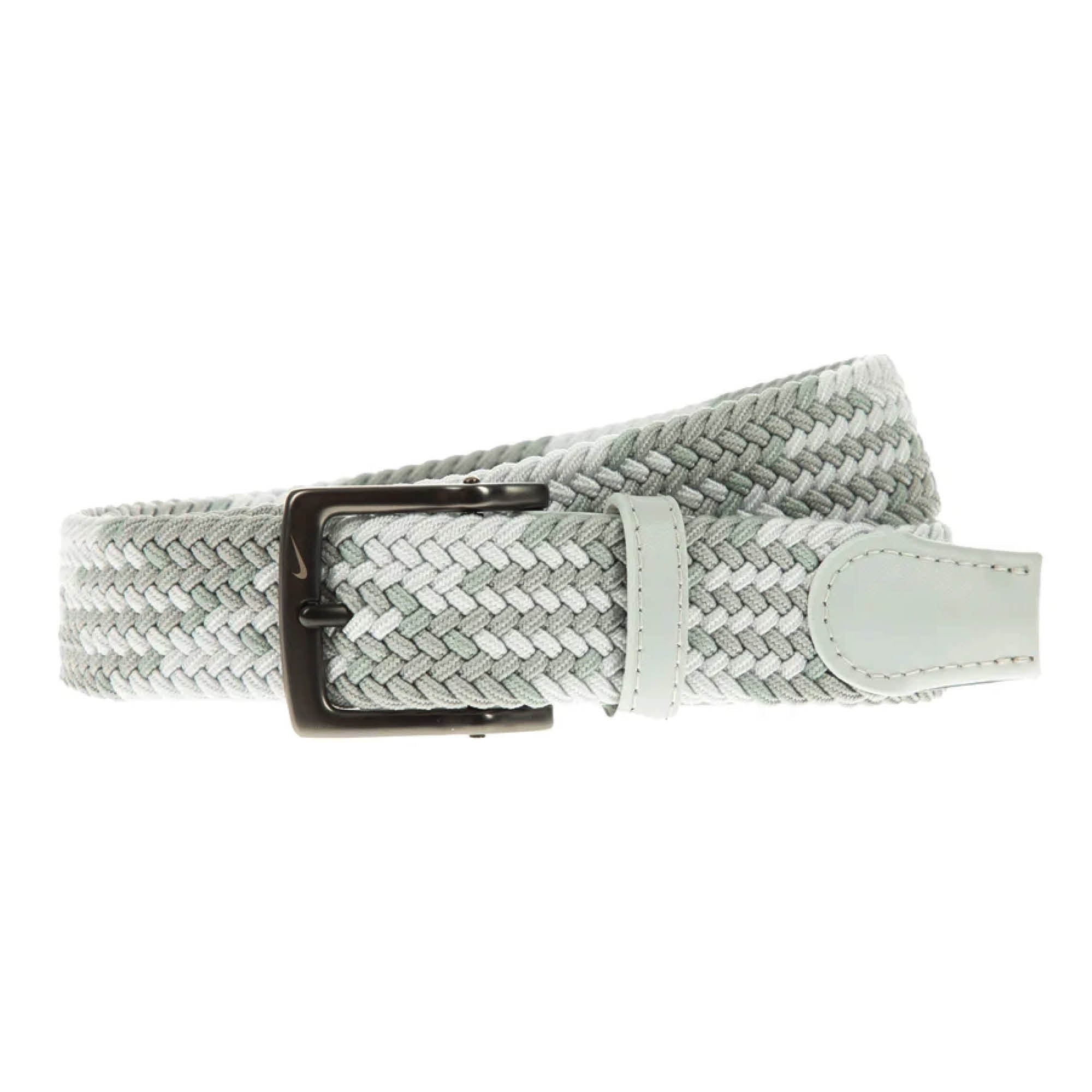 Nike Tour Diamond Stretch Woven Golf Belt - Light Grey