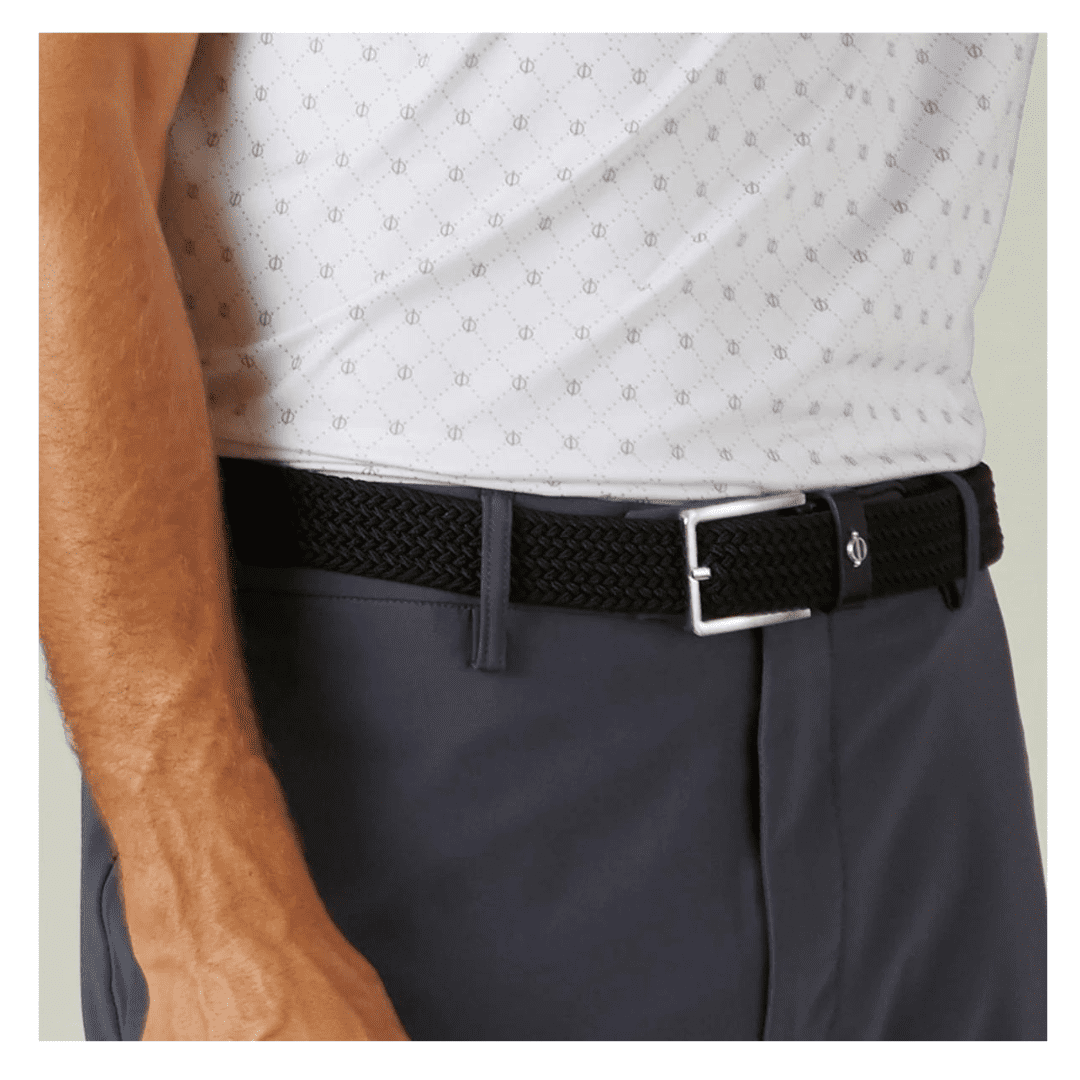 Oscar Jacobson Maxwell Webbed Belt - Black