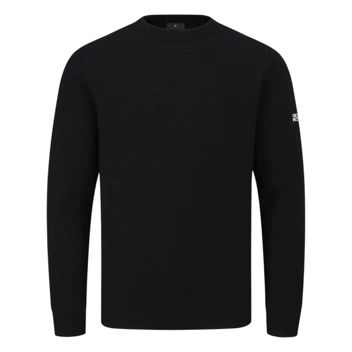 Oscar Jacobson Blackwell Crew Neck Golf Sweater - Black