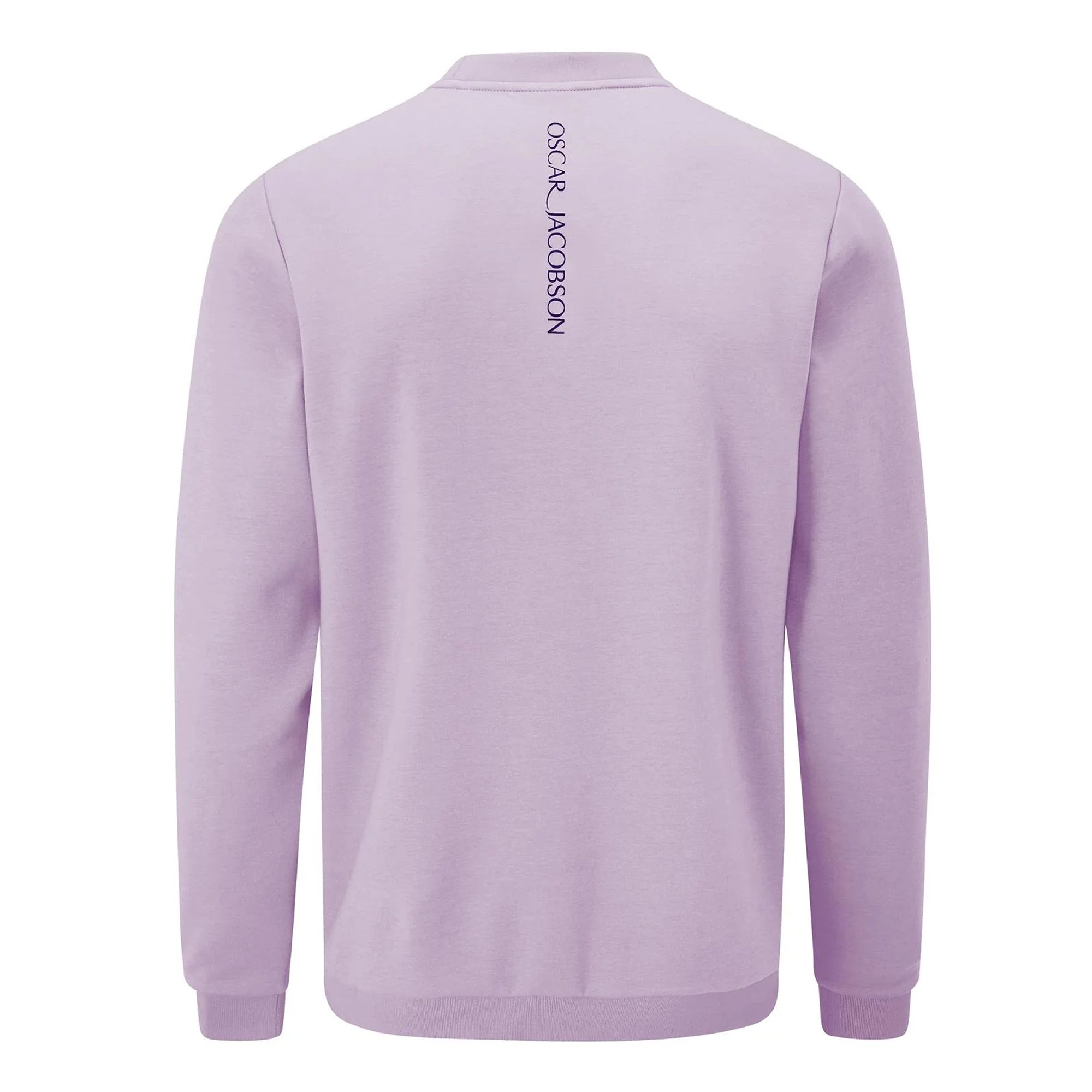 Oscar Jacobson Johnstone Tour Crew Neck Golf Sweater - Lavender