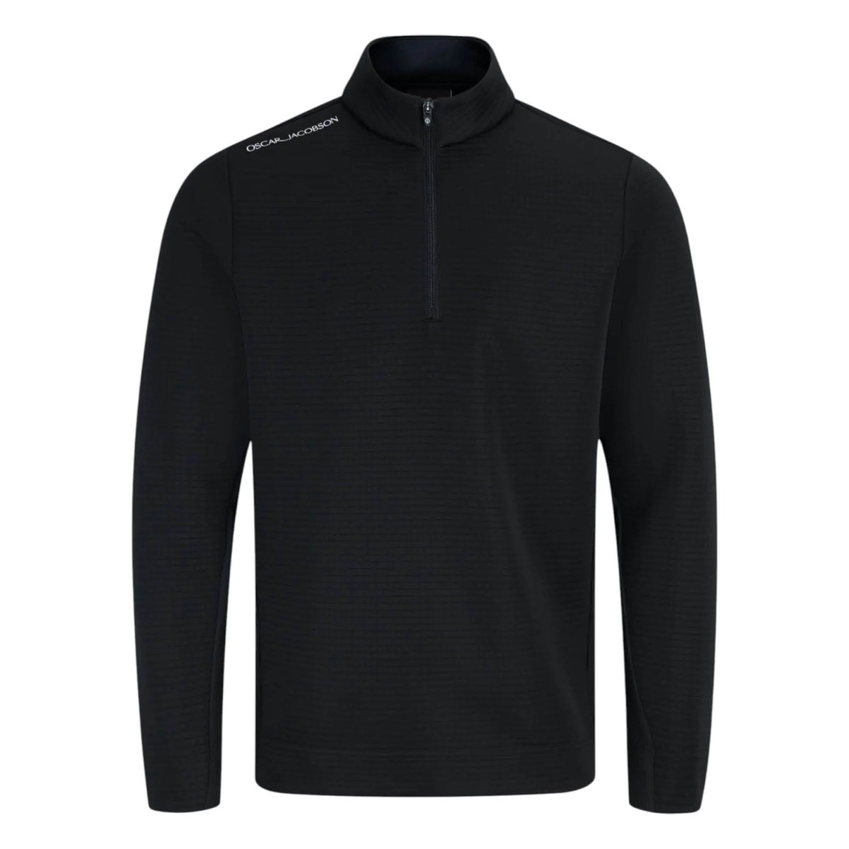 Oscar Jacobson Waite 1/4 Zip Golf Midlayer - Black
