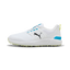 Puma Ignite Elevate 2 Tour Spiked Golf Shoes - Puma White, Blue & Apple