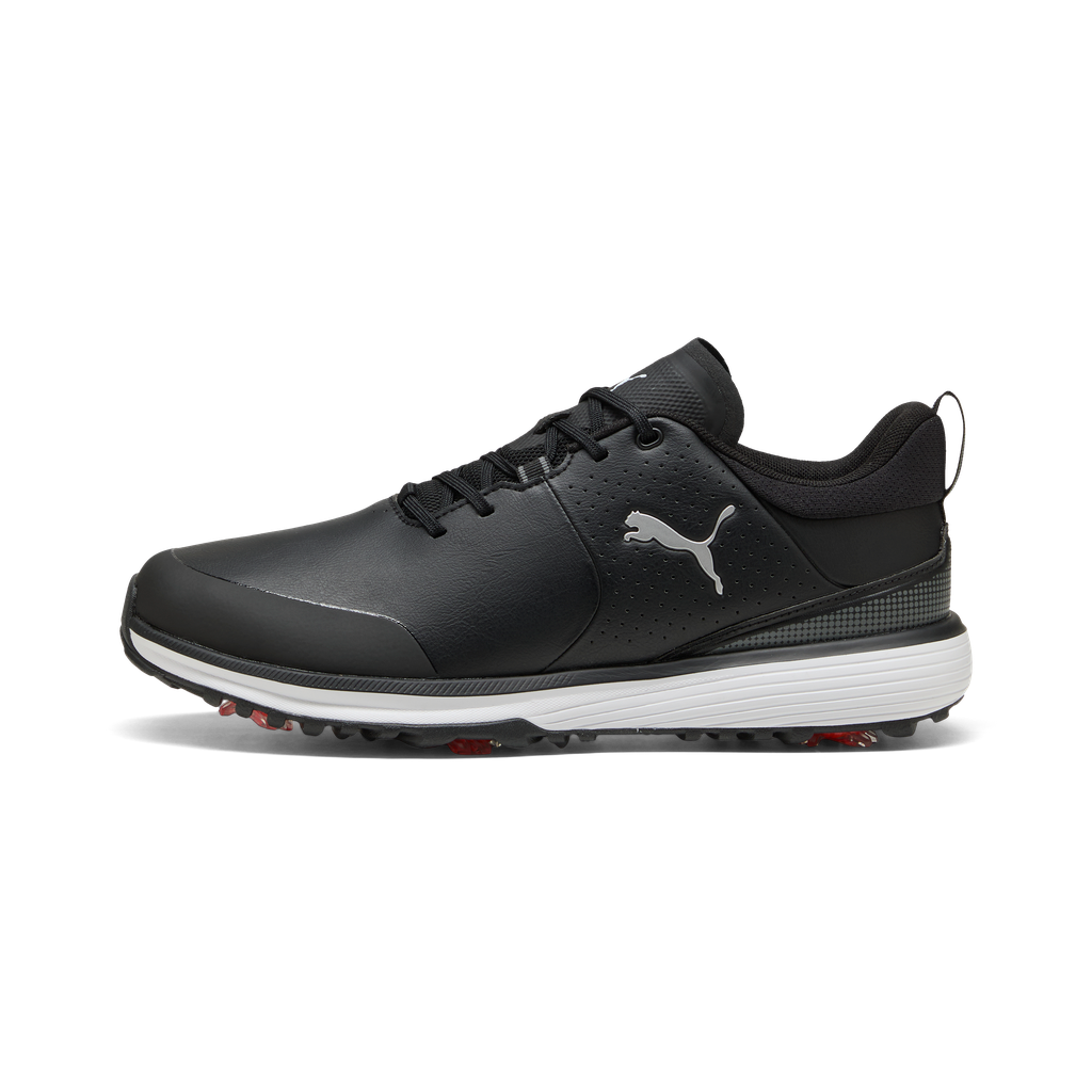 Puma Fusion Grip ST Spiked Golf Shoes - Puma Black & Puma Silver