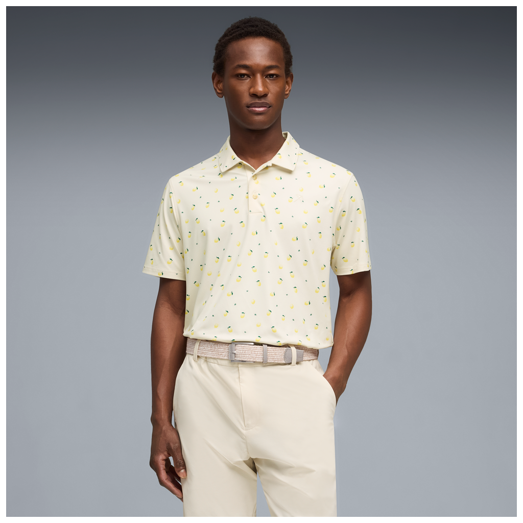 Puma x Arnold Palmer Cloudspun Lemon Golf Polo Shirt - Alpine Snow