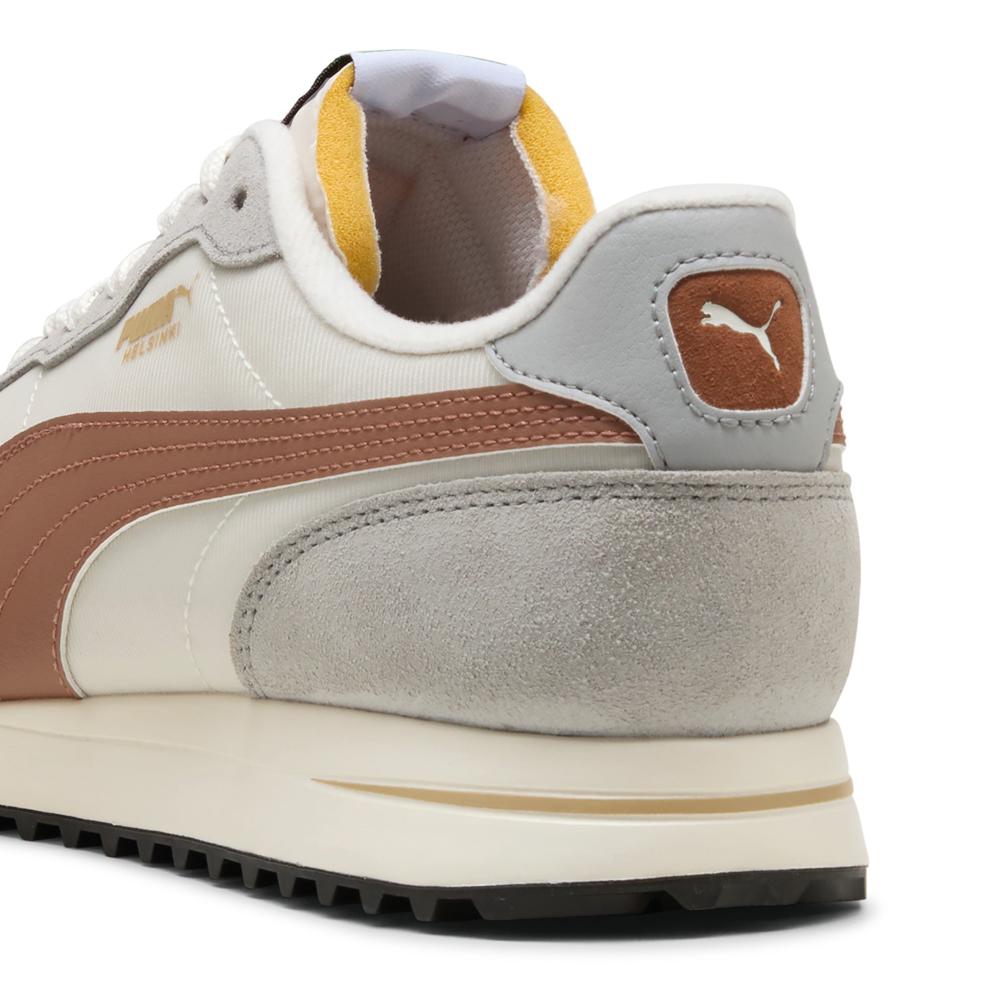 Puma Helsinki G Spikeless Golf Shoes - Vapor Grey & Brown Mushroom