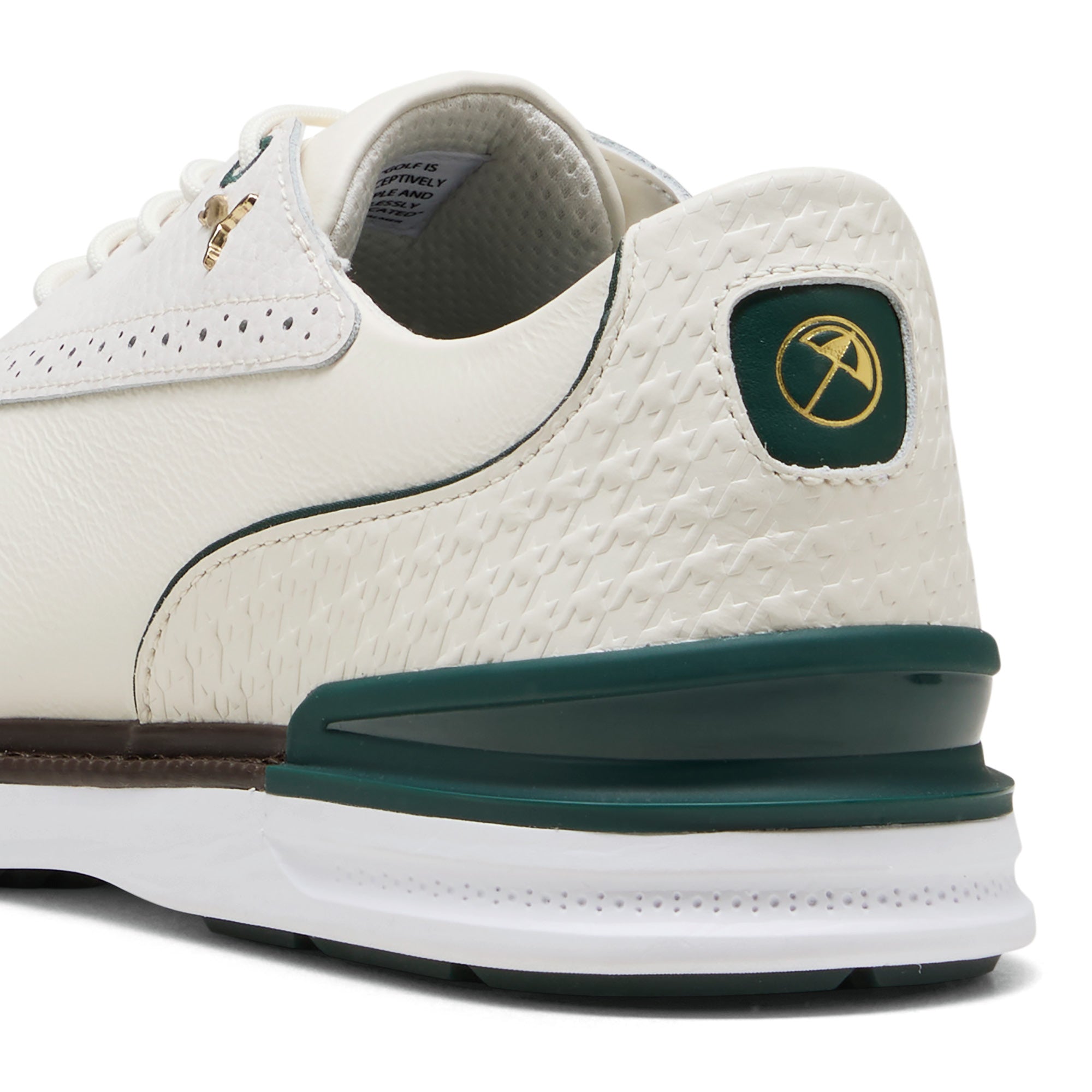 Puma X AP Avant Spikeless Golf Shoes - Puma White & Forest Green