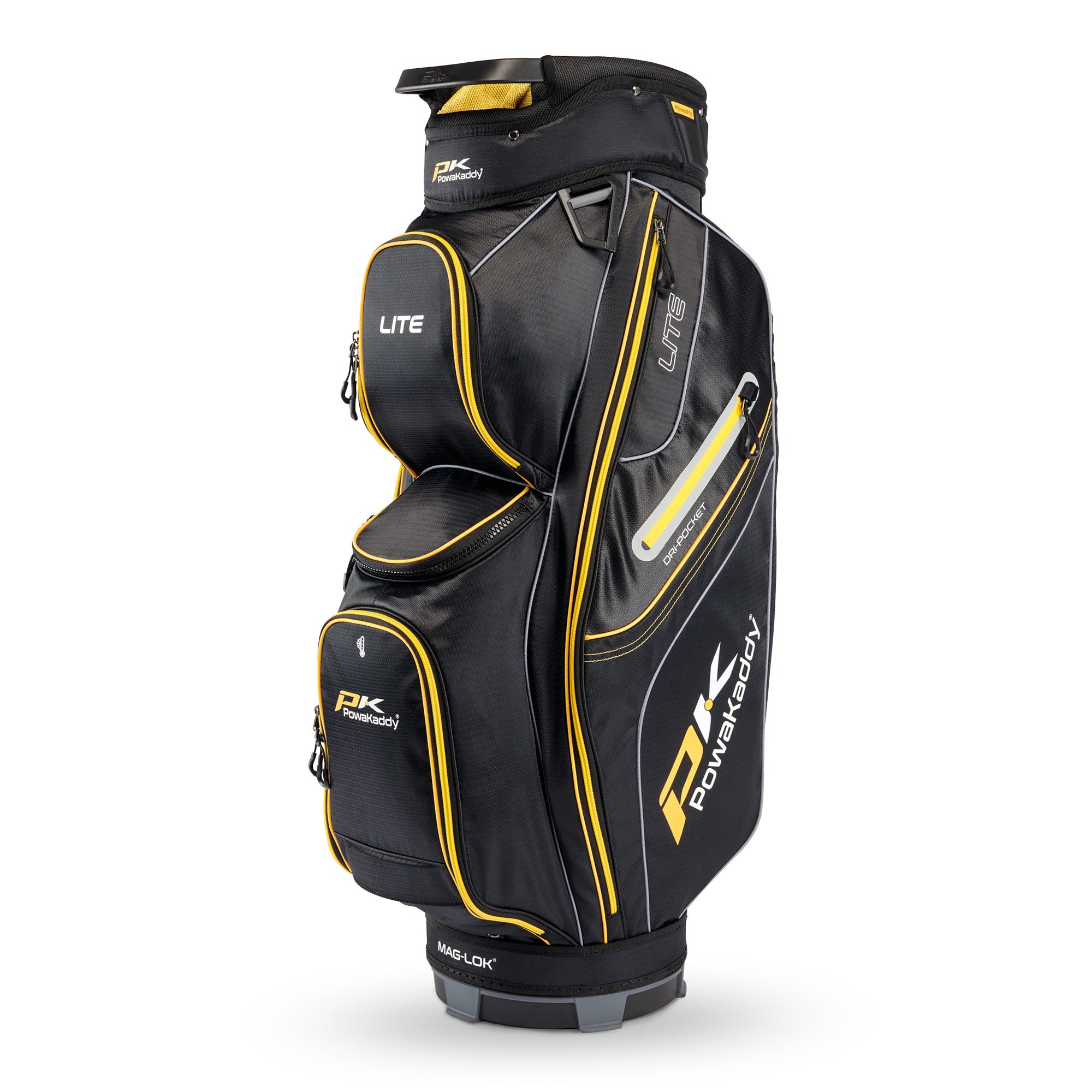 Powakaddy Lite Golf Cart Bag - Black & Yellow