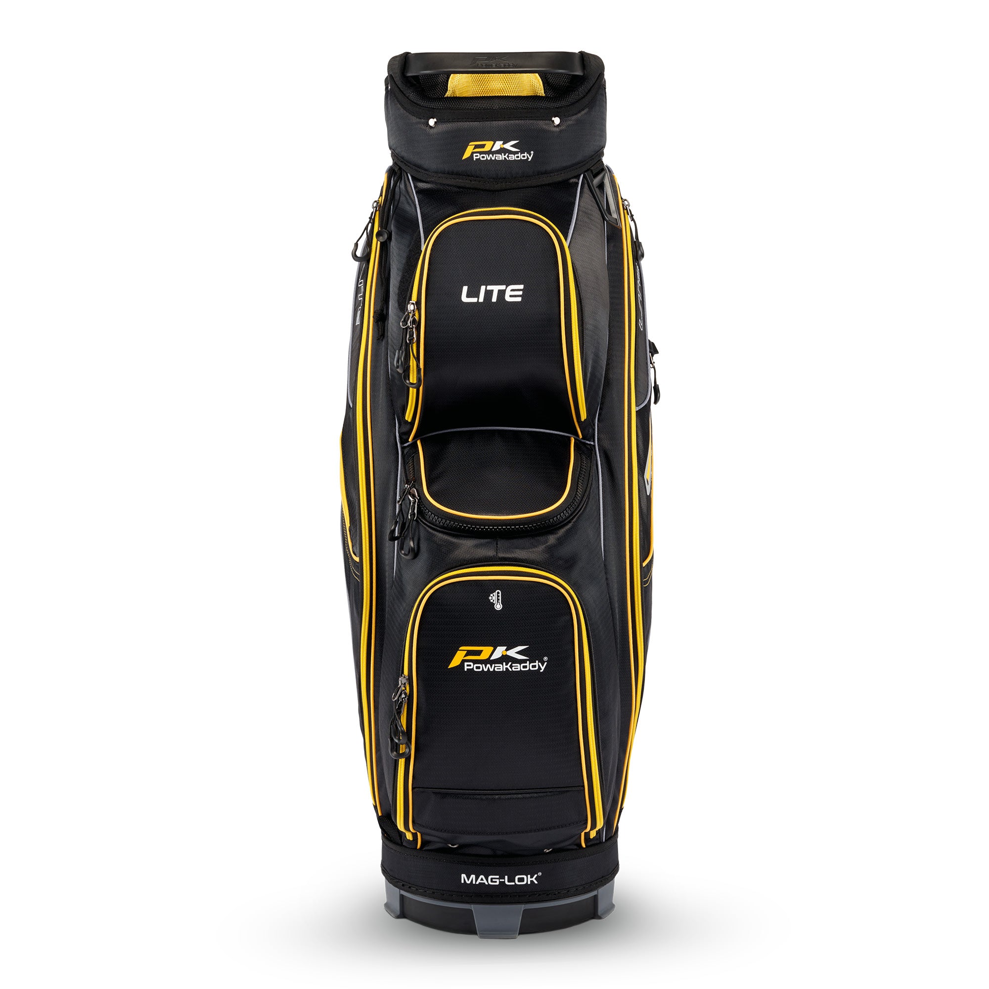 Powakaddy Lite Golf Cart Bag - Black & Yellow
