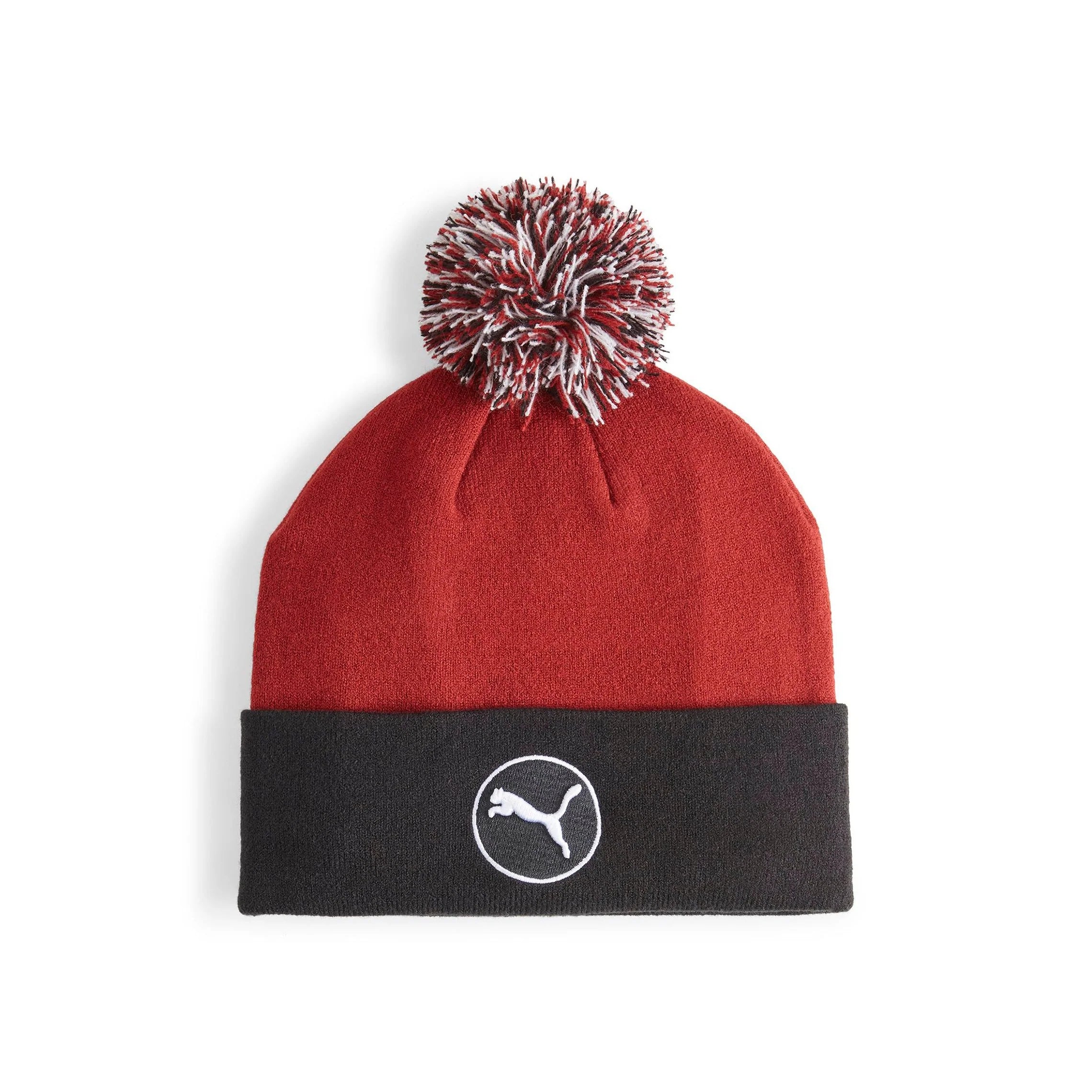 Puma Golf WRMLBL Removable Pom Beanie - Red & Black