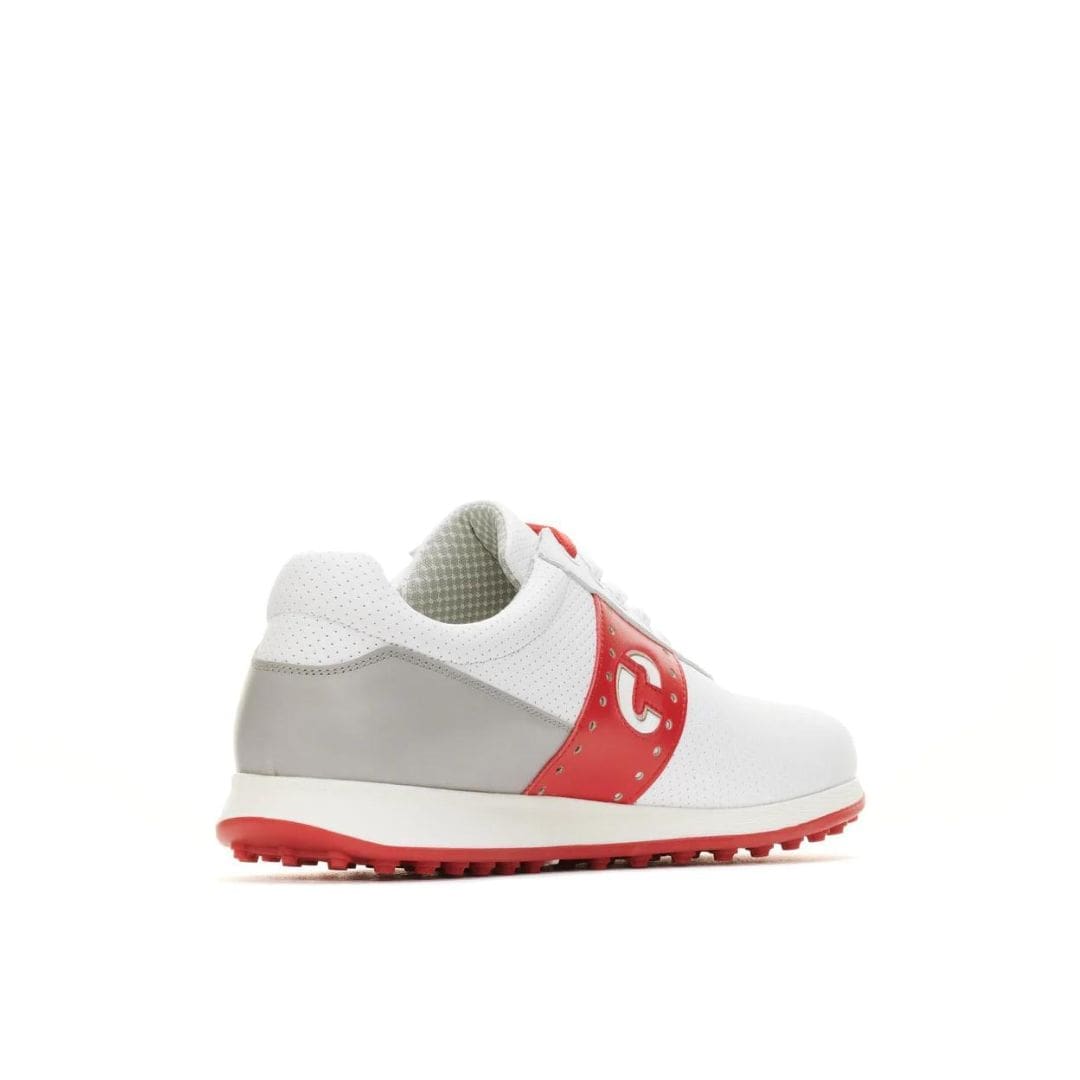 Duca Del Cosma Belair Golf Shoes (White, Grey & Red)