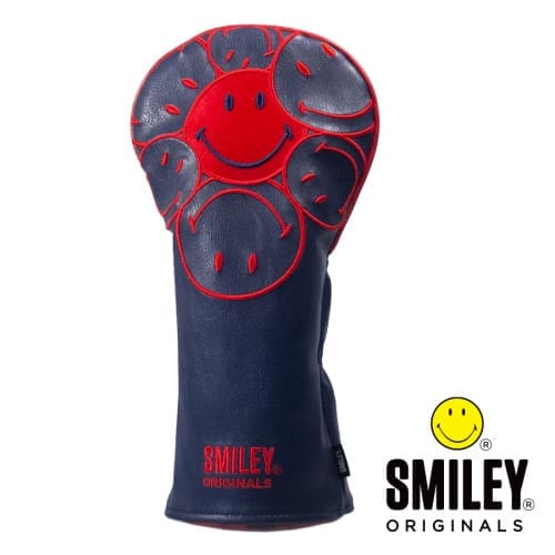 Smiley Original Stacked Driver Headcover (Navy/Red