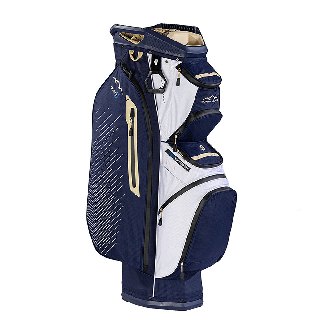 Sun Mountain C130 H2NO 14-Way Golf Cart Bag (Navy, Gold & White)