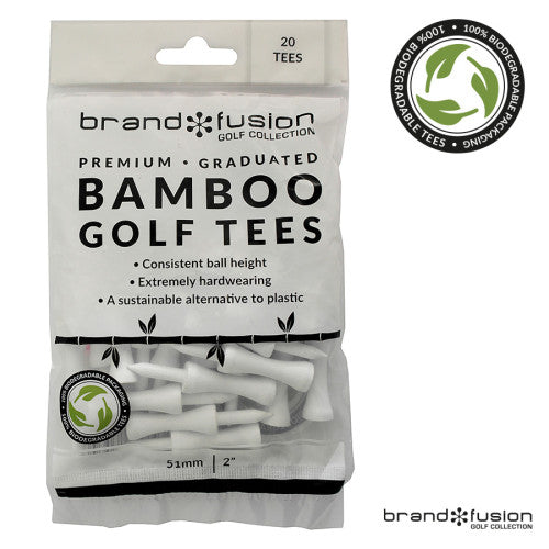 Masters Golf Bamboo Castle Golf Tees - White (51mm)