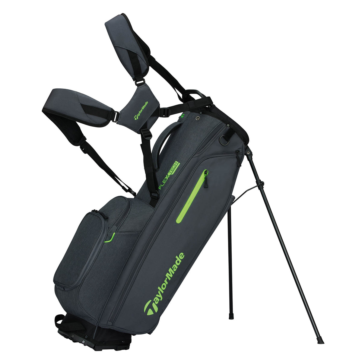 TaylorMade Flextech Golf Stand Bag - Grey & Neon Green