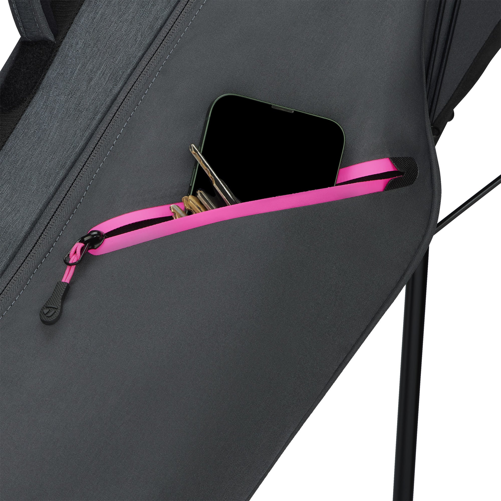 Taylormade Flextech Carry Golf Stand Bag - Grey & Neon Pink