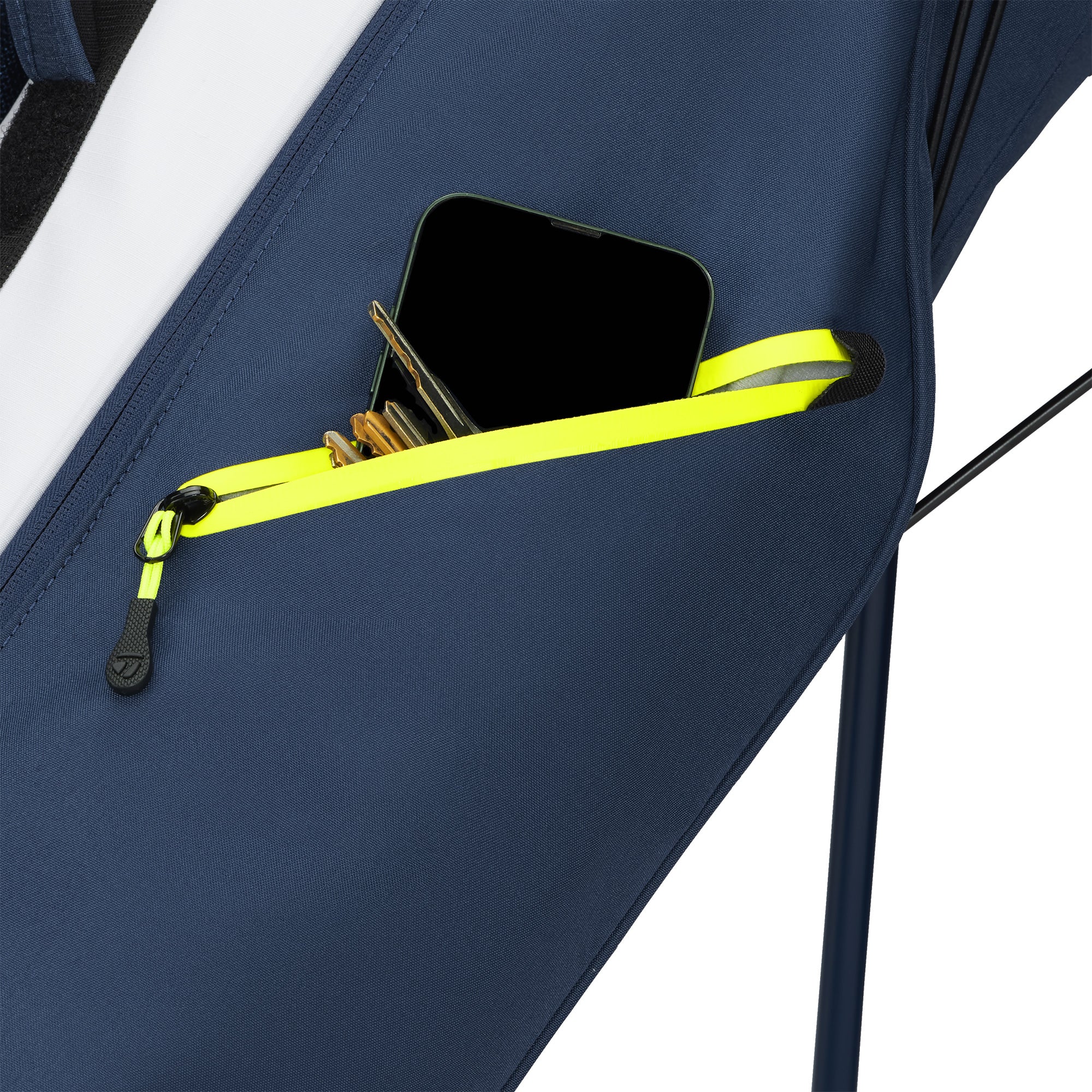 Taylormade Flextech Carry Golf Stand Bag - Navy, White & Lime