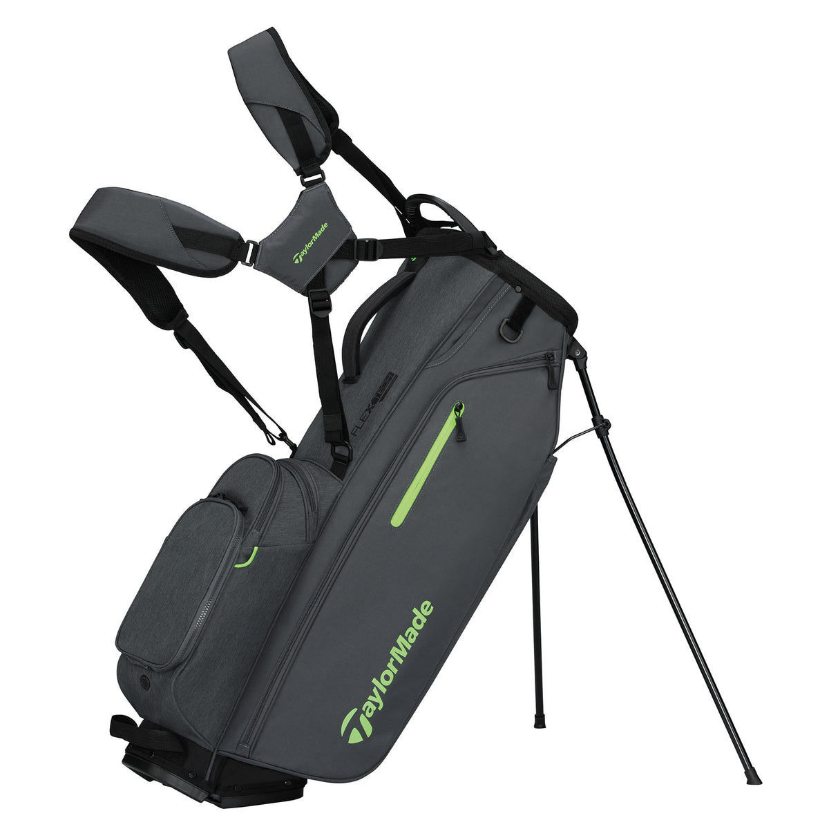 TaylorMade Flextech Crossover Golf Stand Bag - Grey & Neon Green