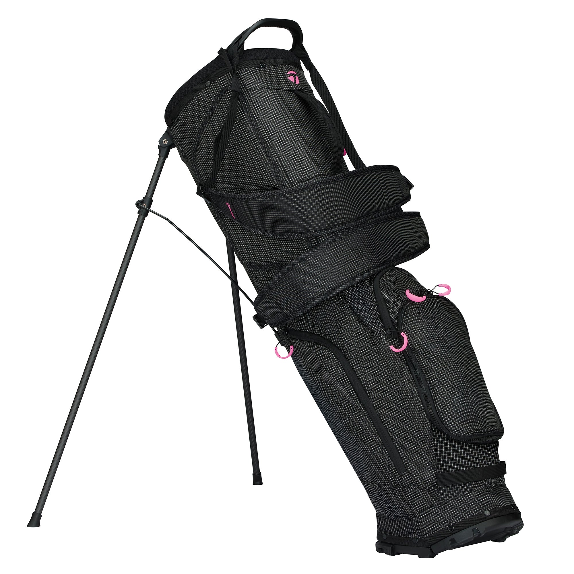 Taylormade Flextech SuperLite Golf Stand Bag - Black & Neon Pink