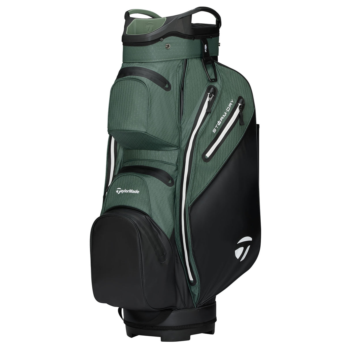 TaylorMade StormDry Waterproof Golf Cart Bag - Black & Dark Sage