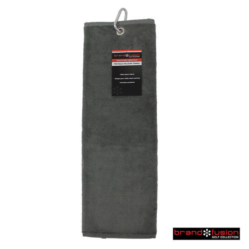 Brand Fusion Tri-Fold Velour Golf Towel