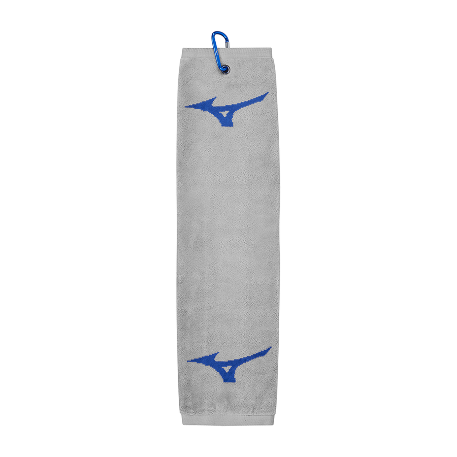 Mizuno RB Trifold Golf Towel - Grey & Blue