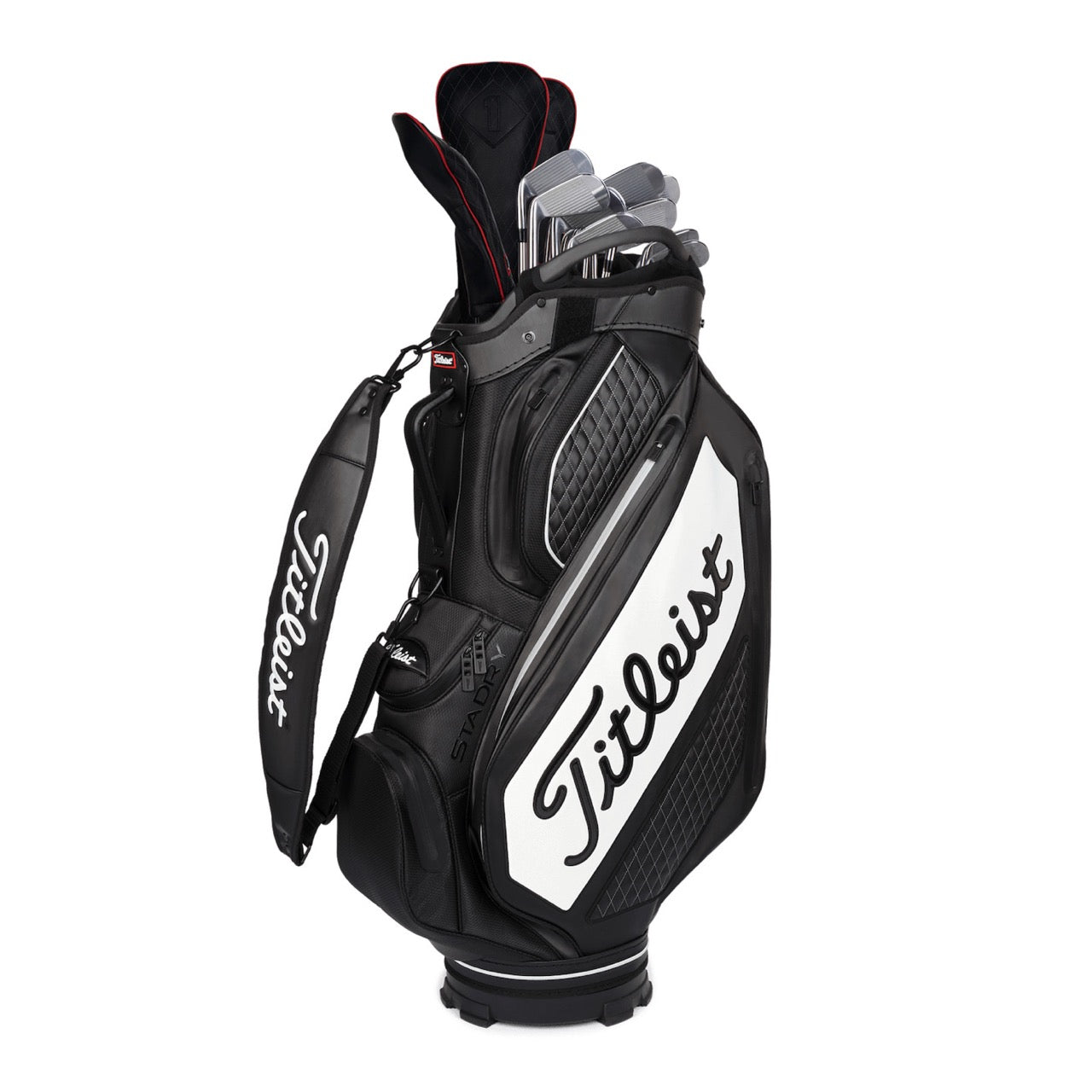 Titleist Tour Series Premium StaDry Golf Cart Bag - Black & White