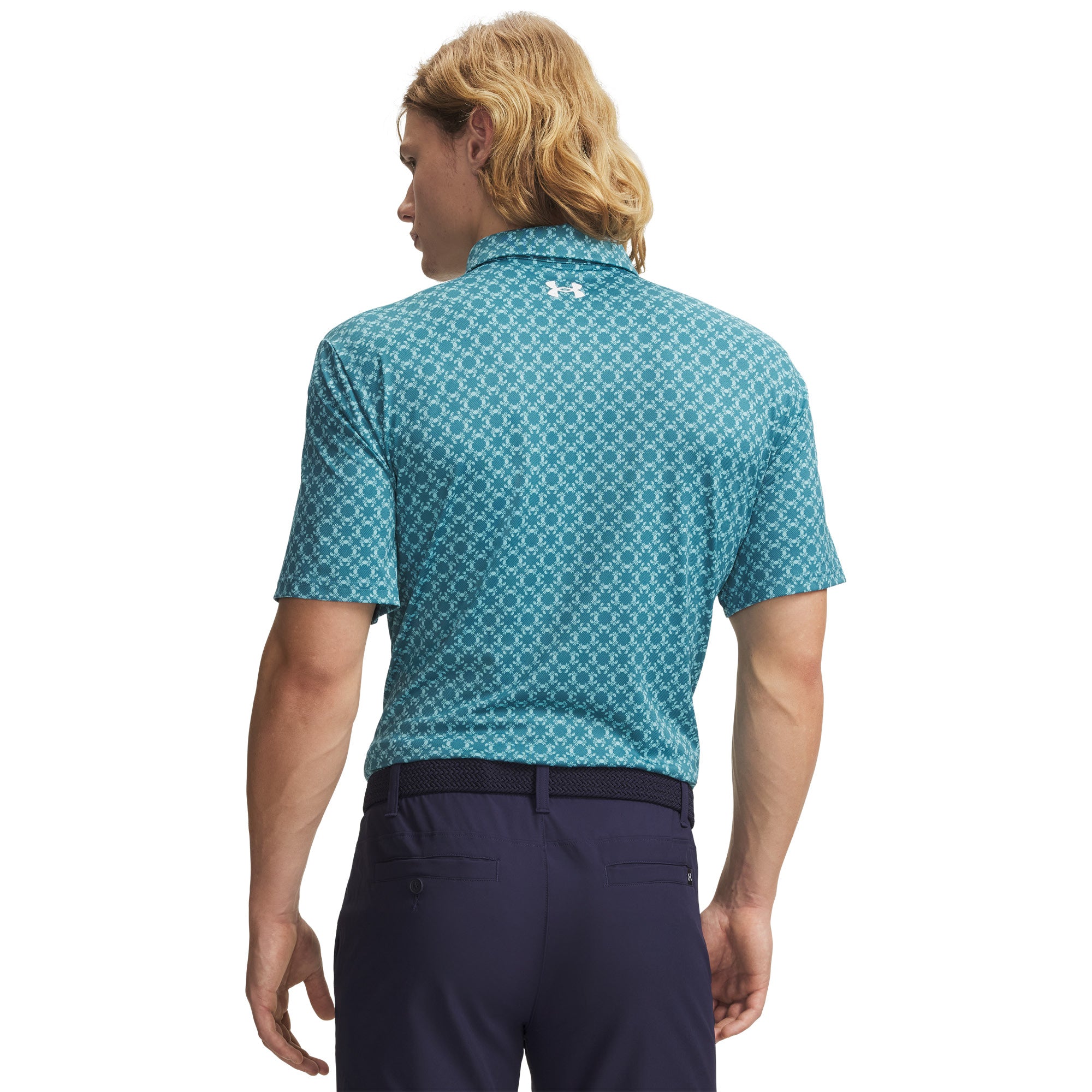 Under Armour Matchplay Printed Polo Shirt - Boundless Blue, Blue Haze & White