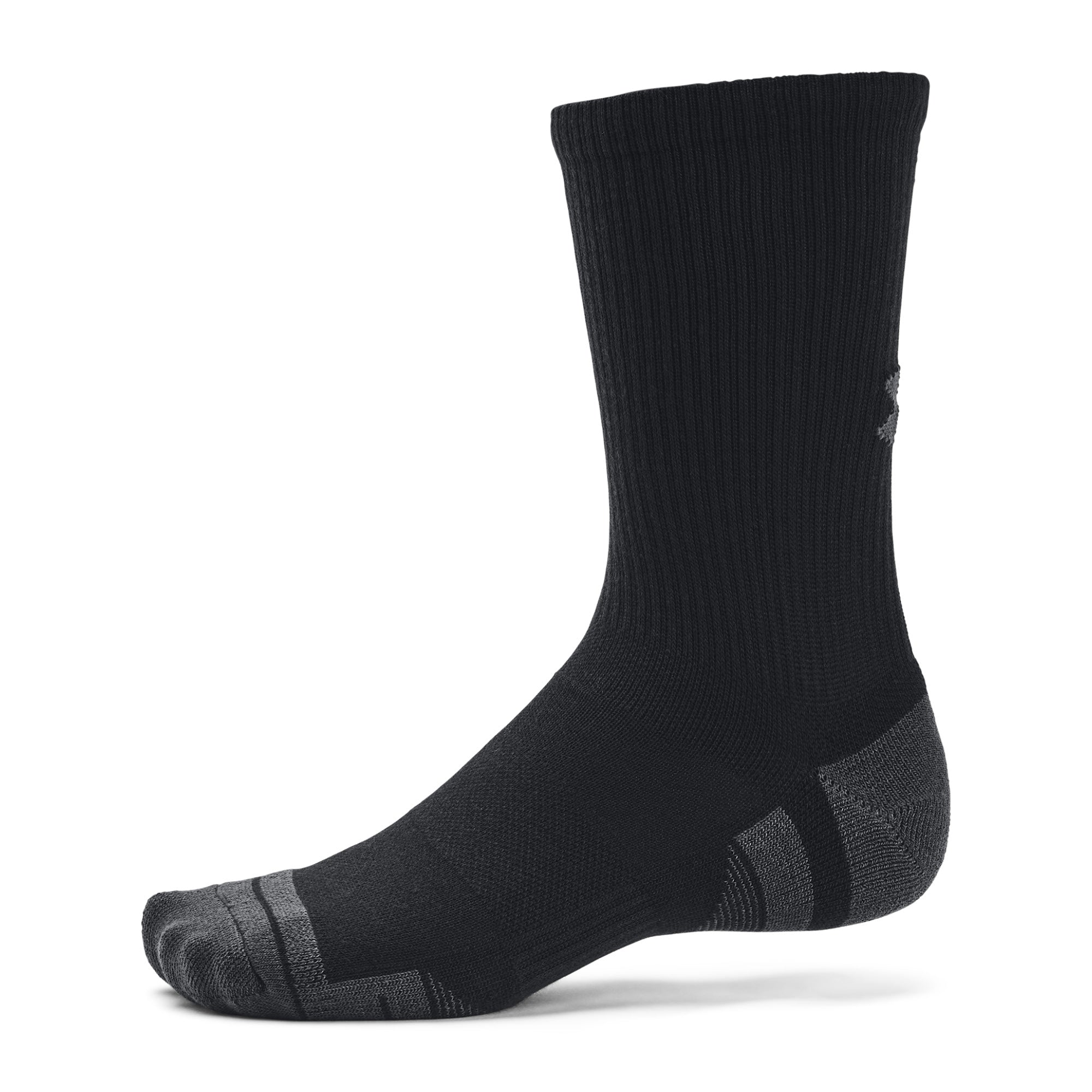 Under Armour Performance Tech Crew Socks 3-Pack - Black - Size 7.5-12