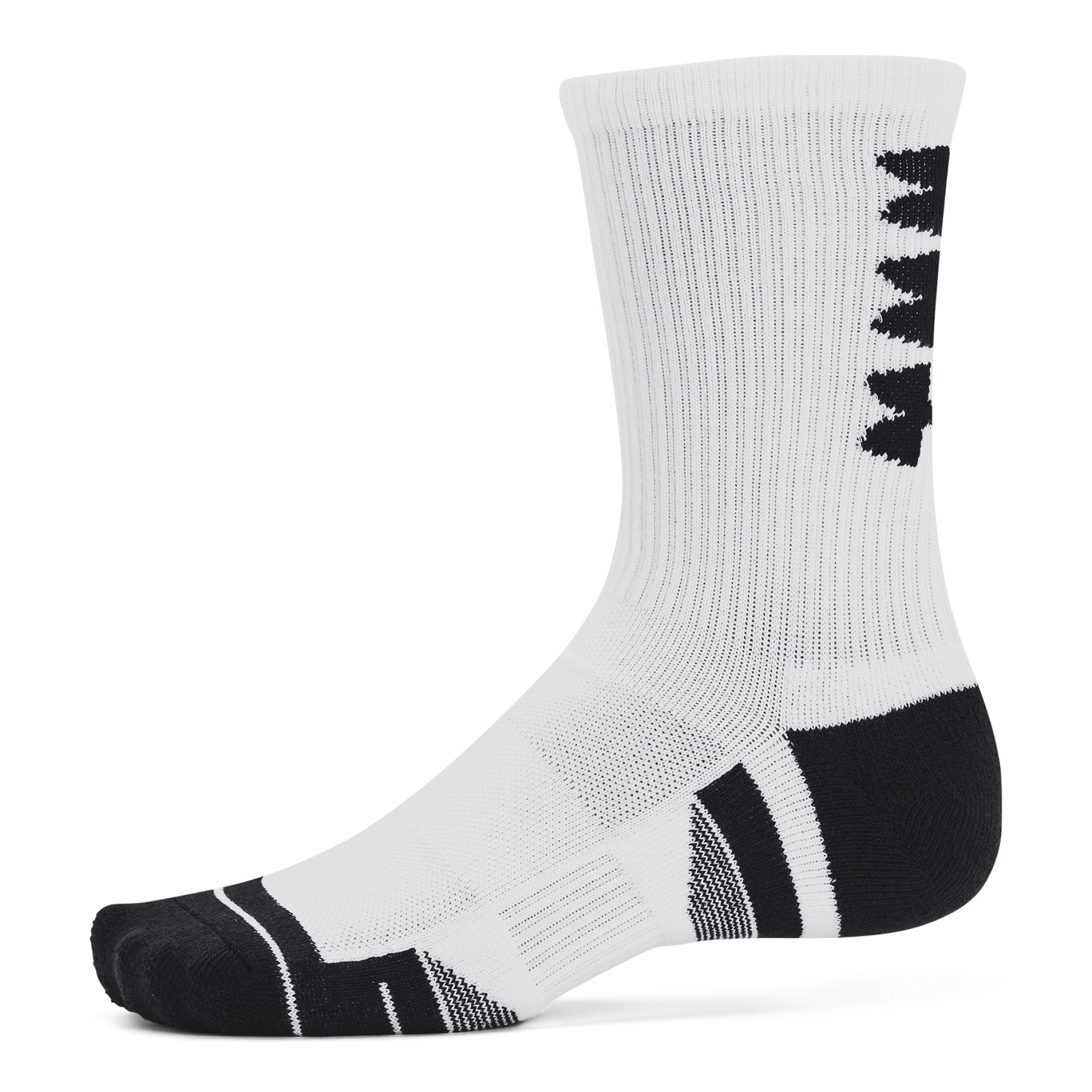 Under Armour Performance Tech Nov Crew Socks 3-Pack - White - Size 7.5-12