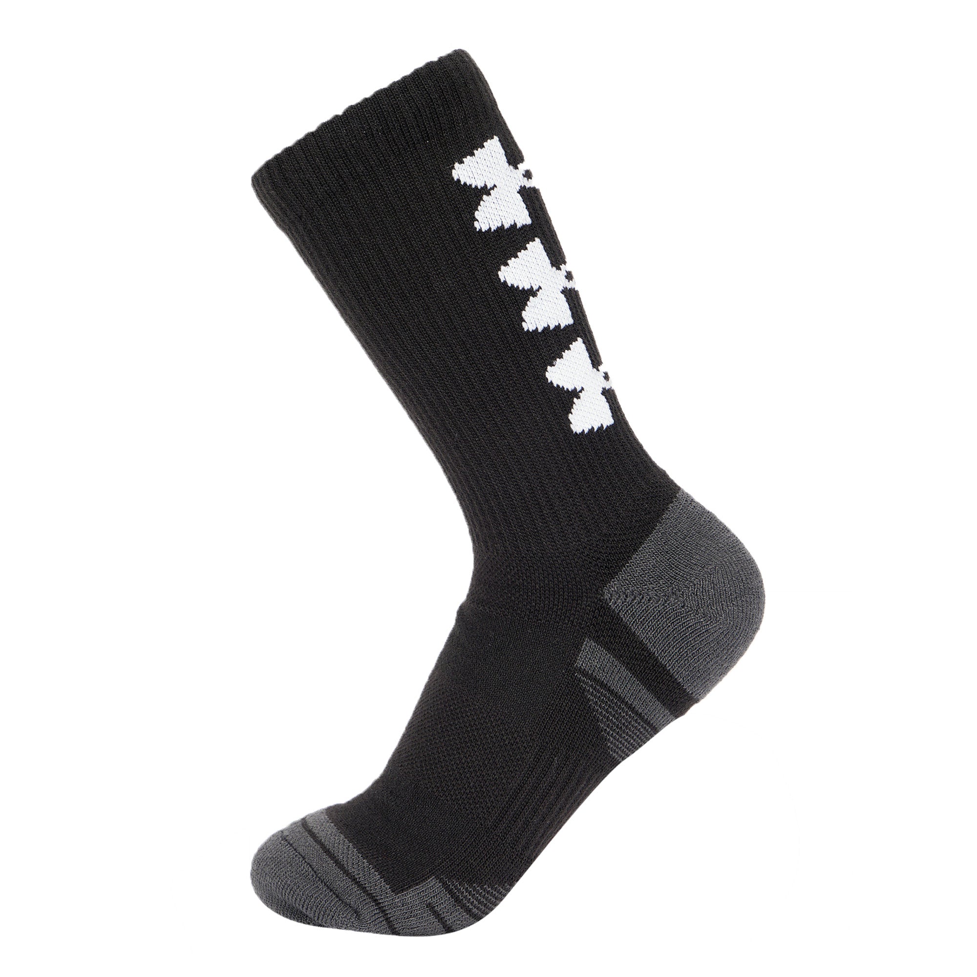 Under Armour Performance Tech Nov Crew Socks 3-Pack - Black - Size 7.5-12