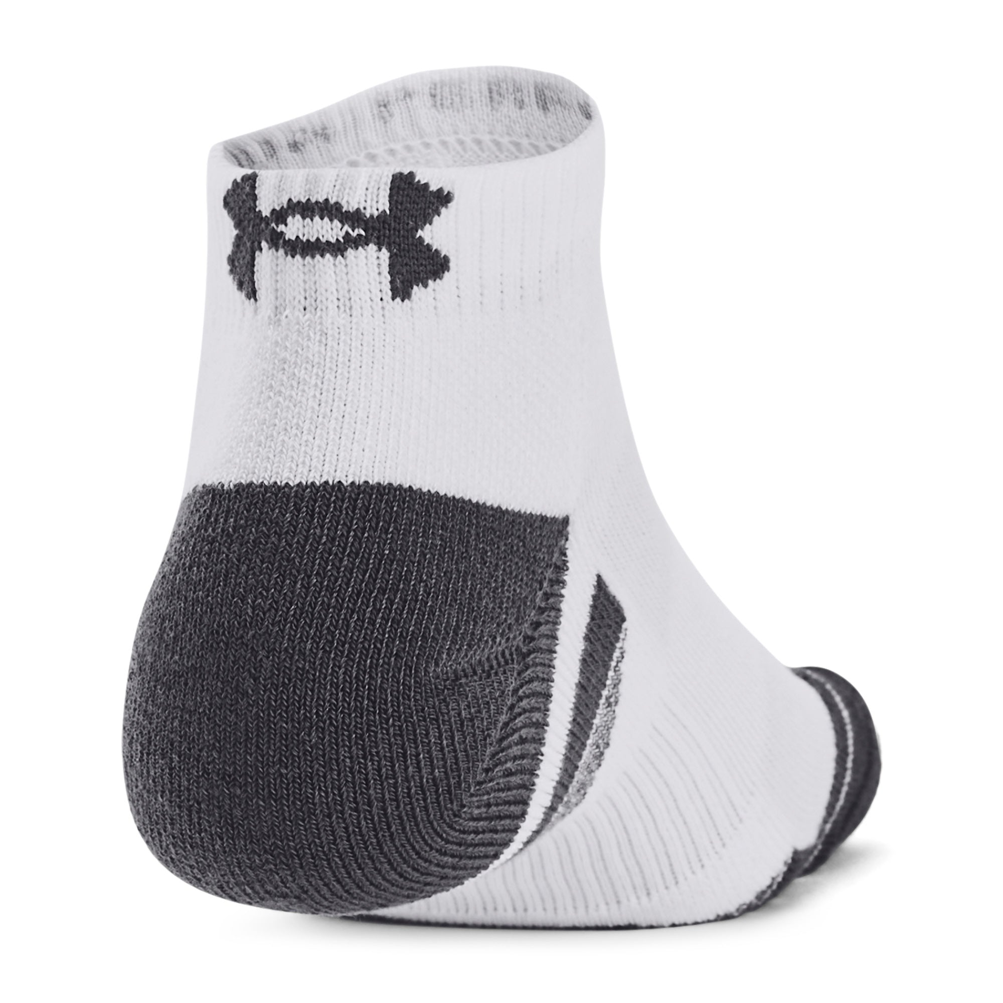 Under Armour Performance Tech Low Cut Socks 3-Pack - Grey, White & Black - Size 7.5-12